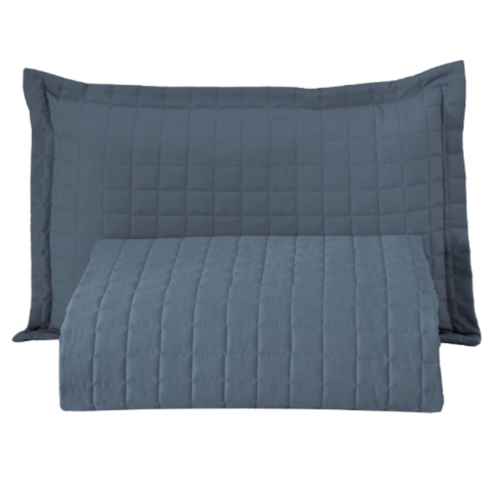Kit Cobre Leito Colcha Monaco Solteiro Dupla Face 2 Peças - Azul - 100% Poliéster