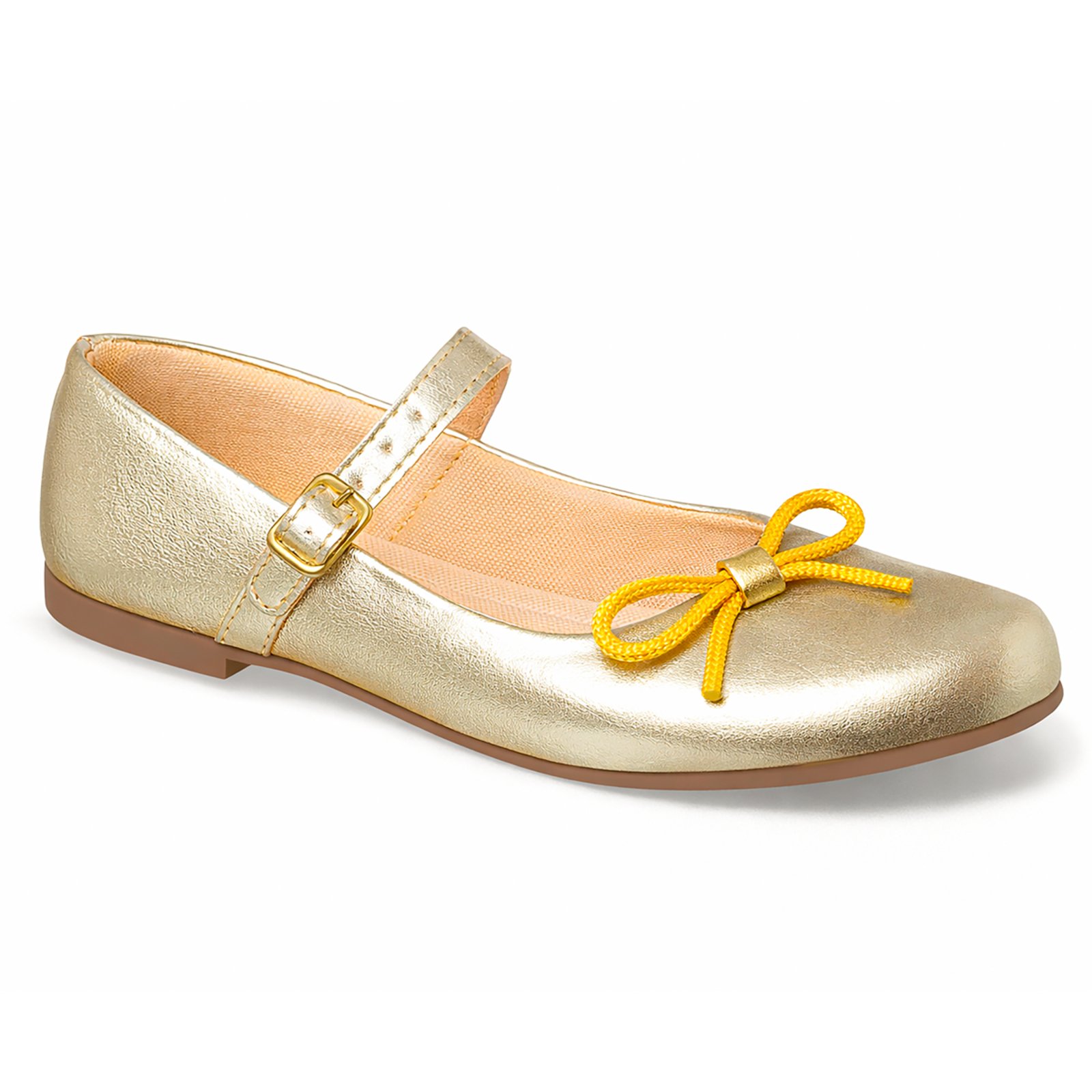 Infantil - Sapatilha e Juvenil Feminina Sapato Social Dourado Menina