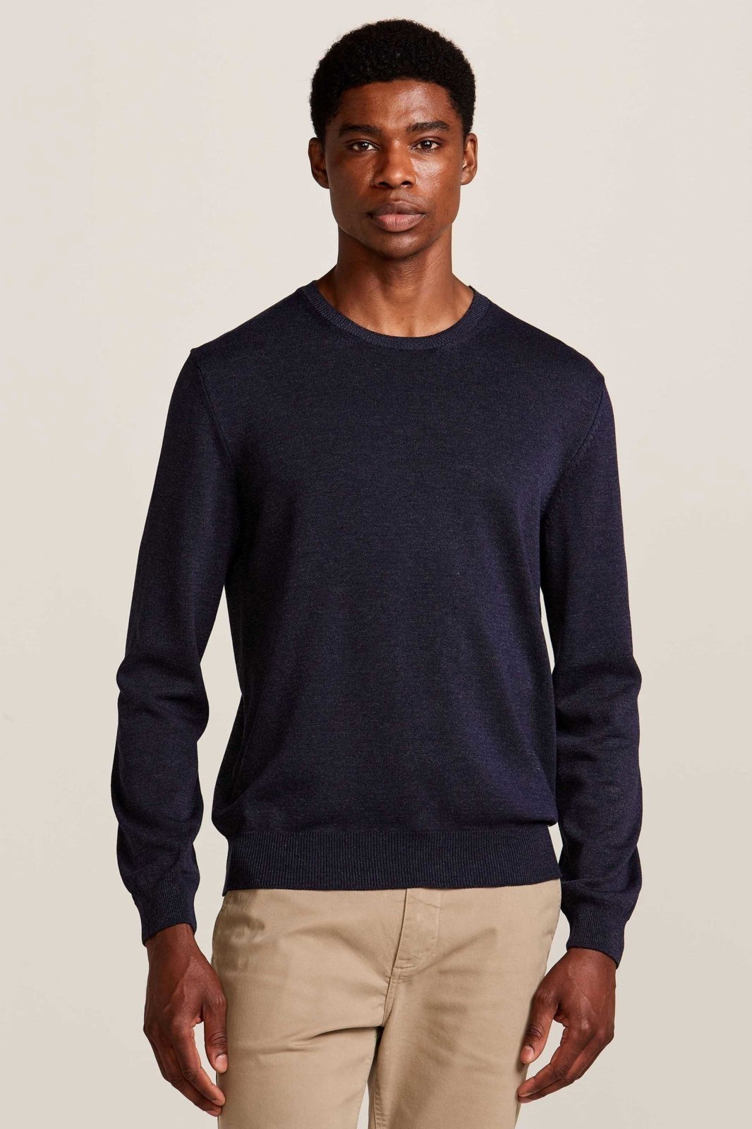 Tricot C Neck Merino Azul Marinho Zapälla Azul Marinho