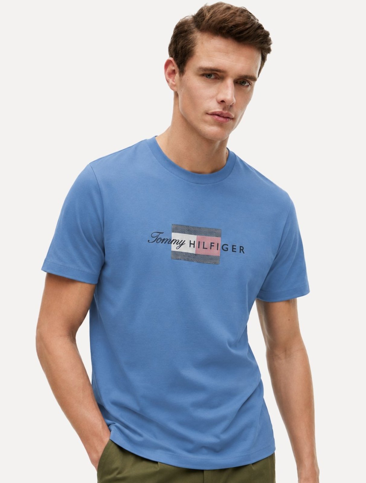 Camiseta Tommy Hilfiger Masculina Brand Love Big Graphic Azul