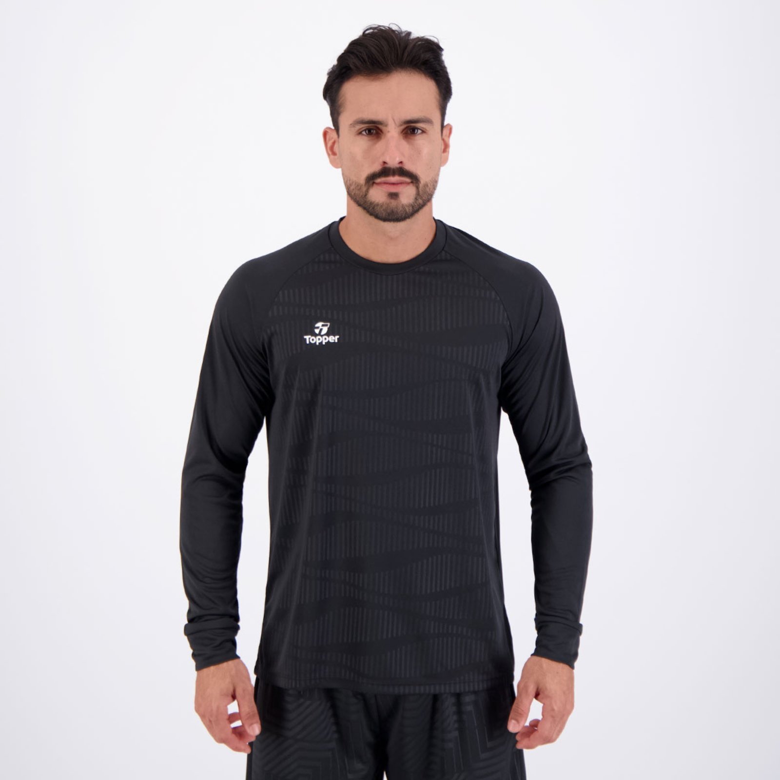 Vista 2 Camisa Topper Goleiro Classic IV Manga Longa Preta preto Topper preto
