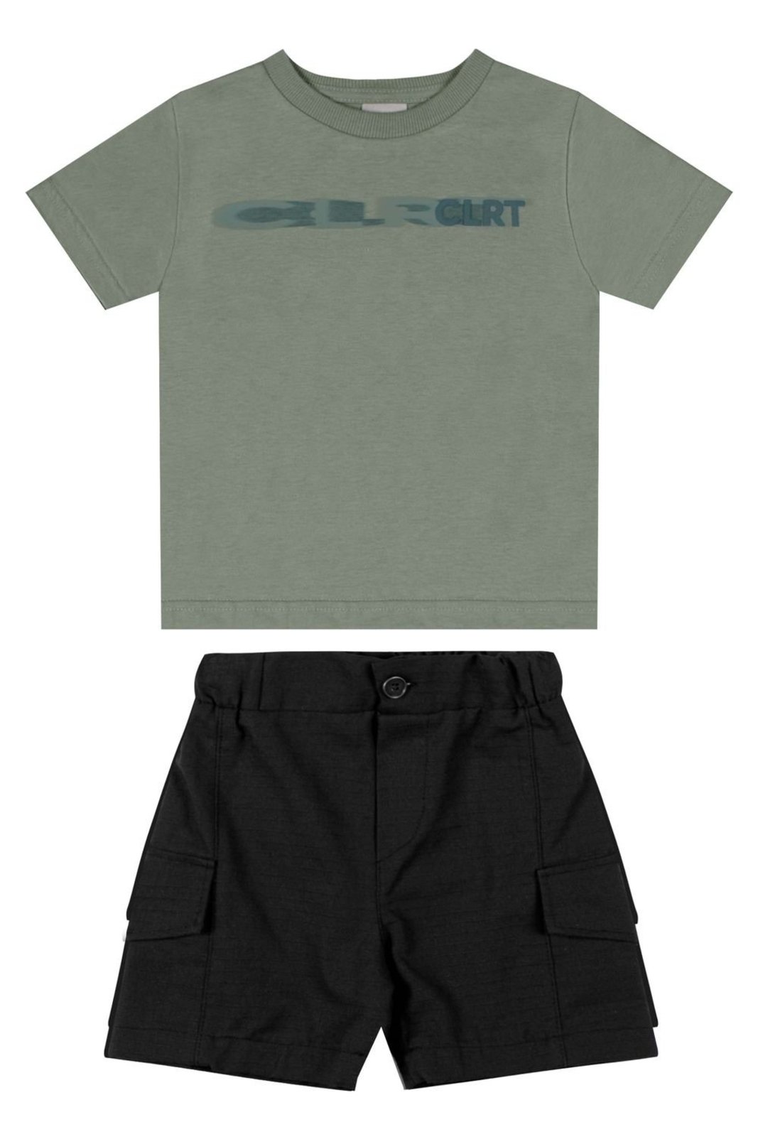 Infantil - Conjunto Curto Menino Relevo Colorittá Verde