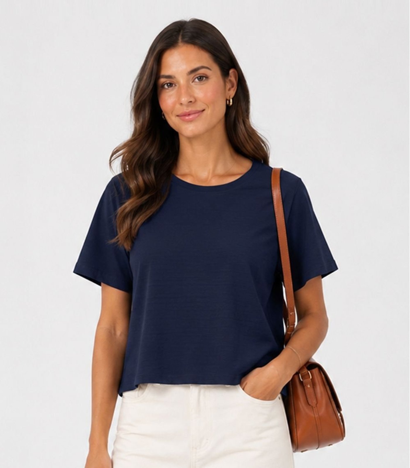Blusa Feminina Meia Malha Maquinetado Infinita Cor Azul