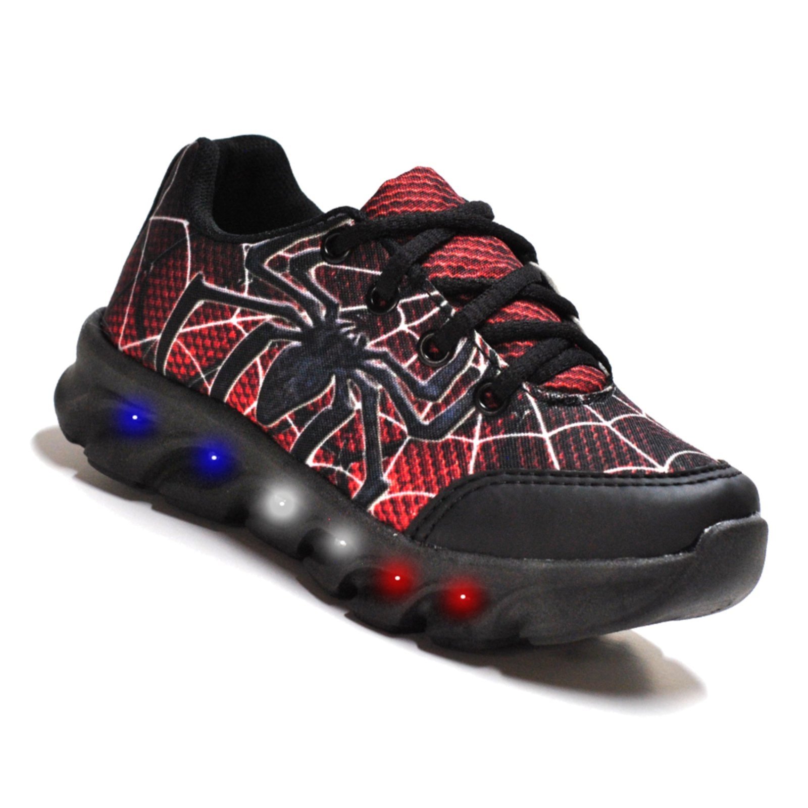Infantil – Tenis Masculino de Led Aranha Calce Facil Original