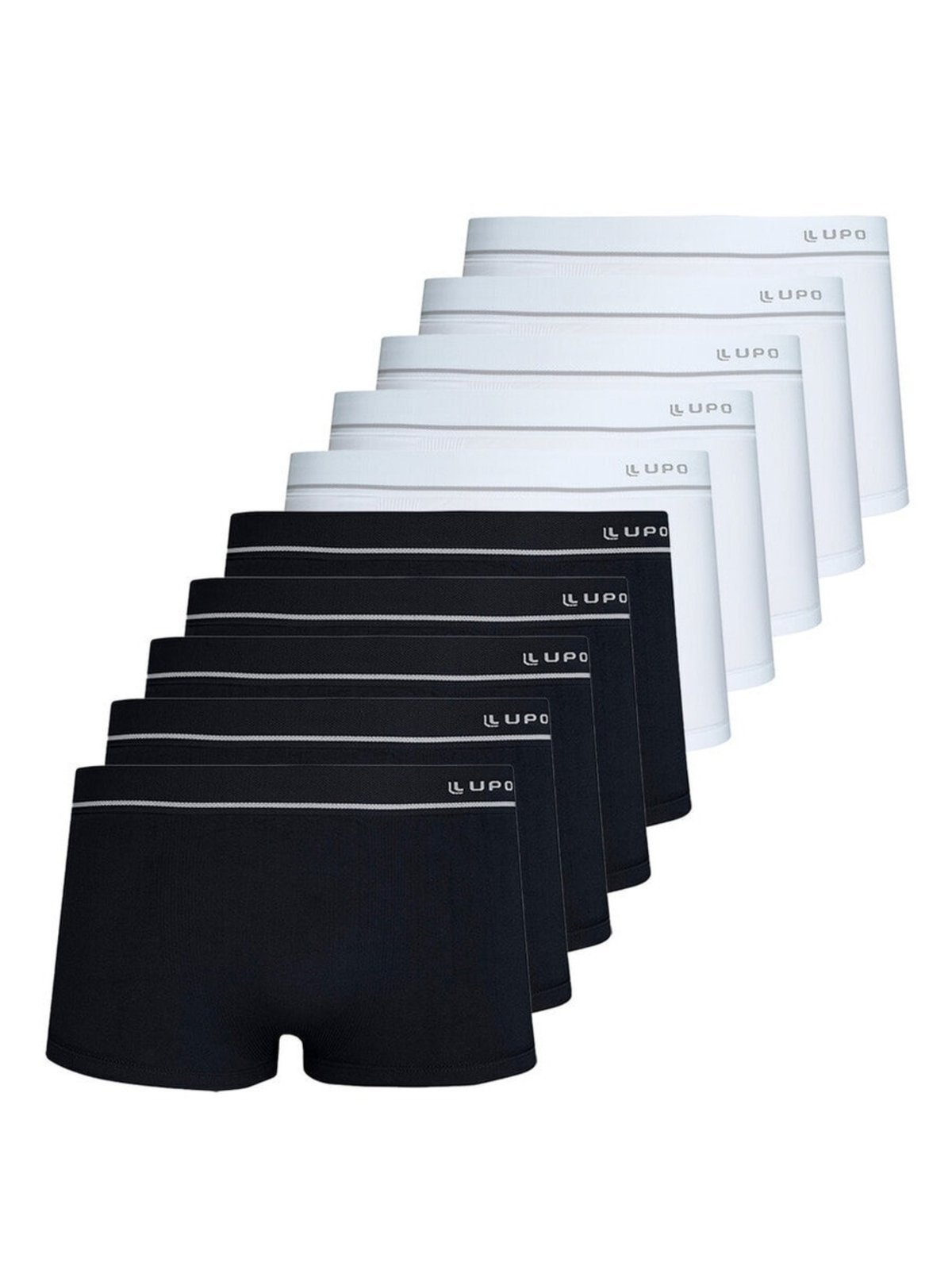 Kit com 10 Cuecas Sunga Lupo 676-002 Preto