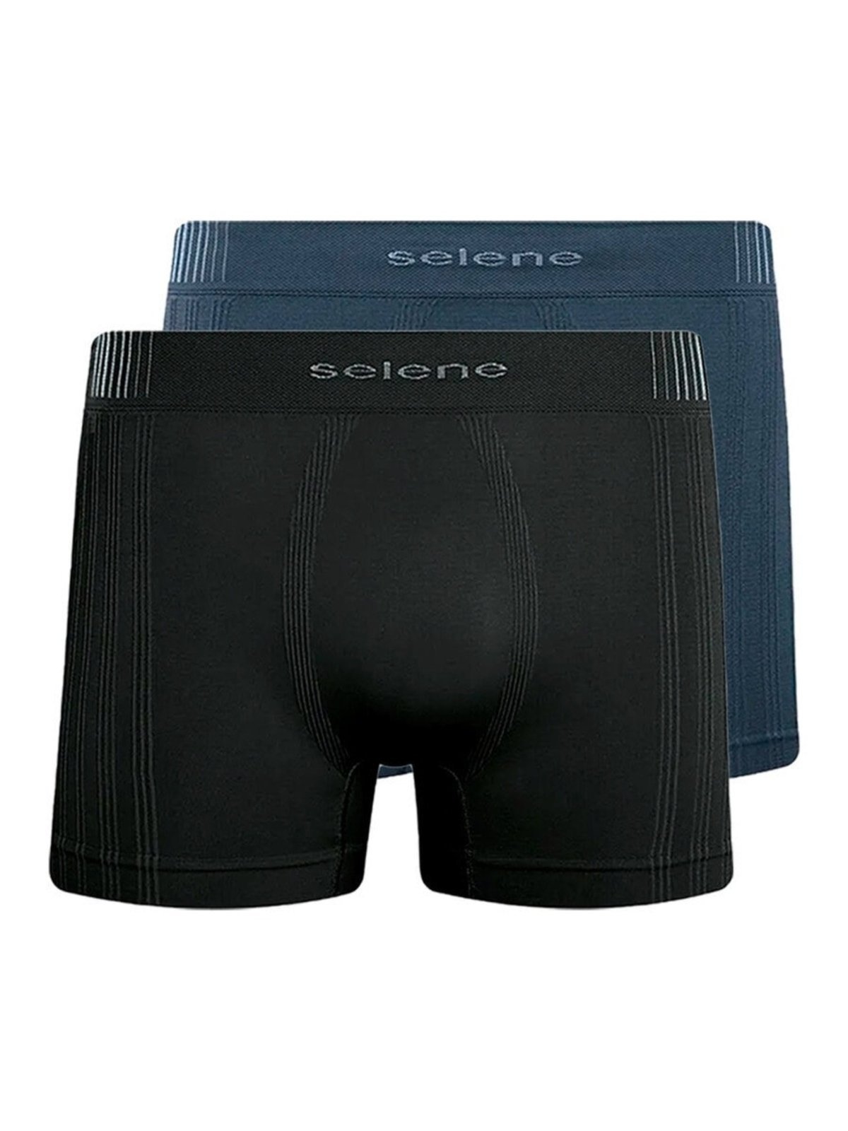 Kit com 2 Cuecas Boxer Selene 11070-002/003/440 Cinza
