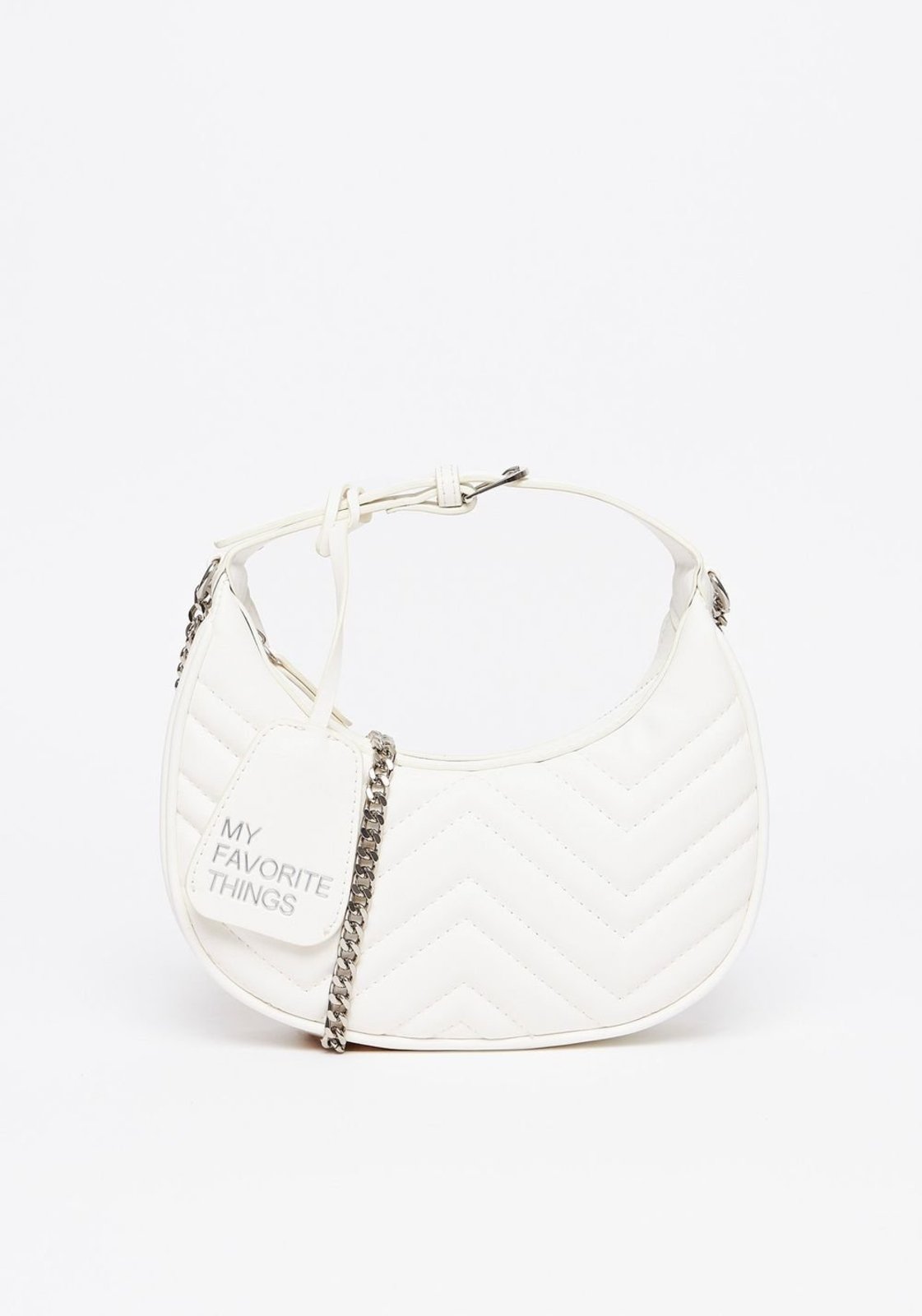 Vista 2 Bolsa Tote com Matelassê My Favorite Things branco My Favorite Things branco
