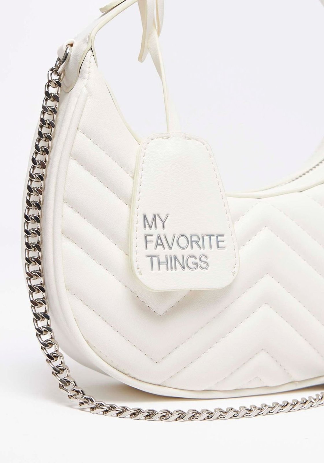 Vista 3 Bolsa Tote com Matelassê My Favorite Things branco My Favorite Things branco