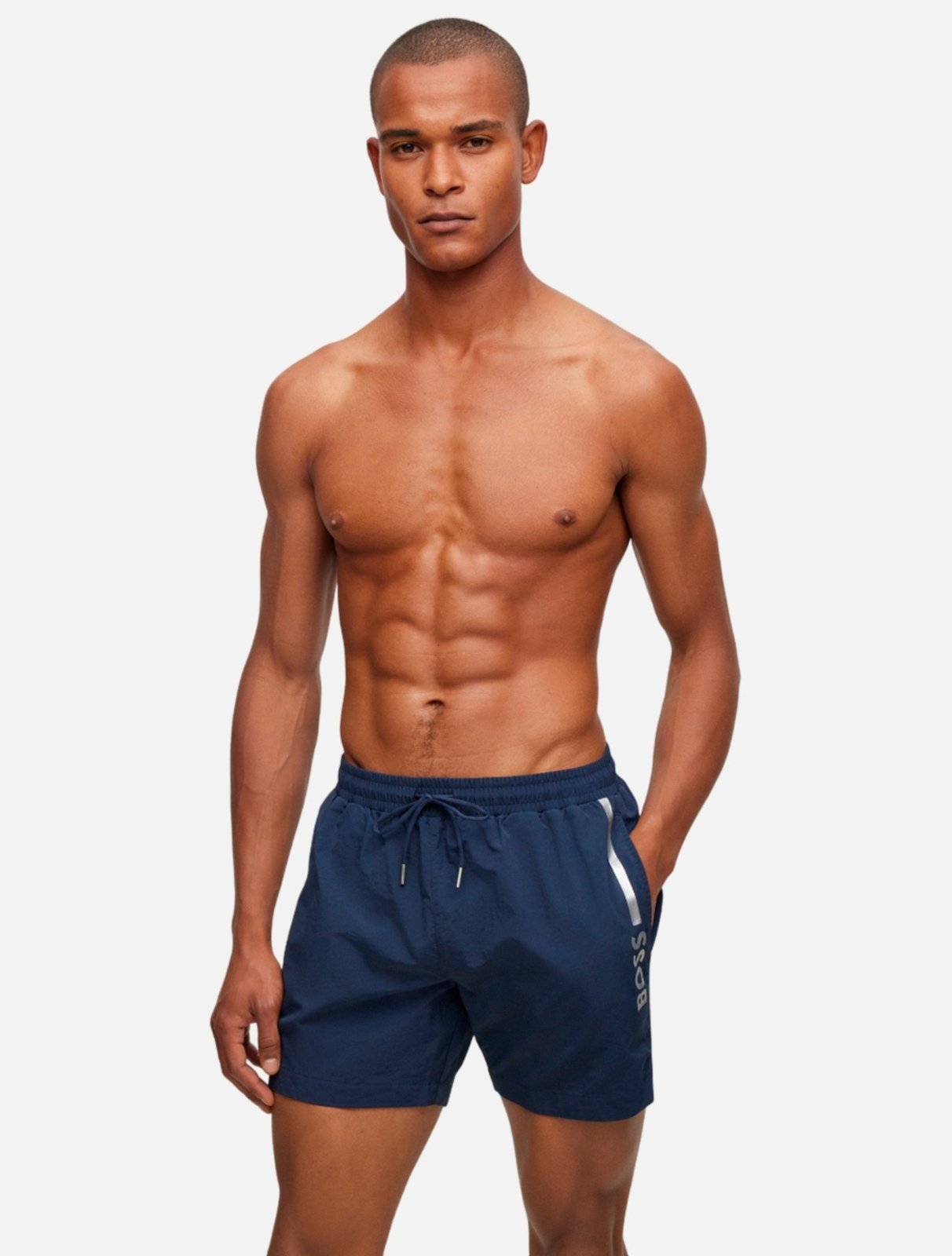 Vista 3 Short Hugo Boss Masculino Beach Ole azul marinho Hugo Boss azul marinho