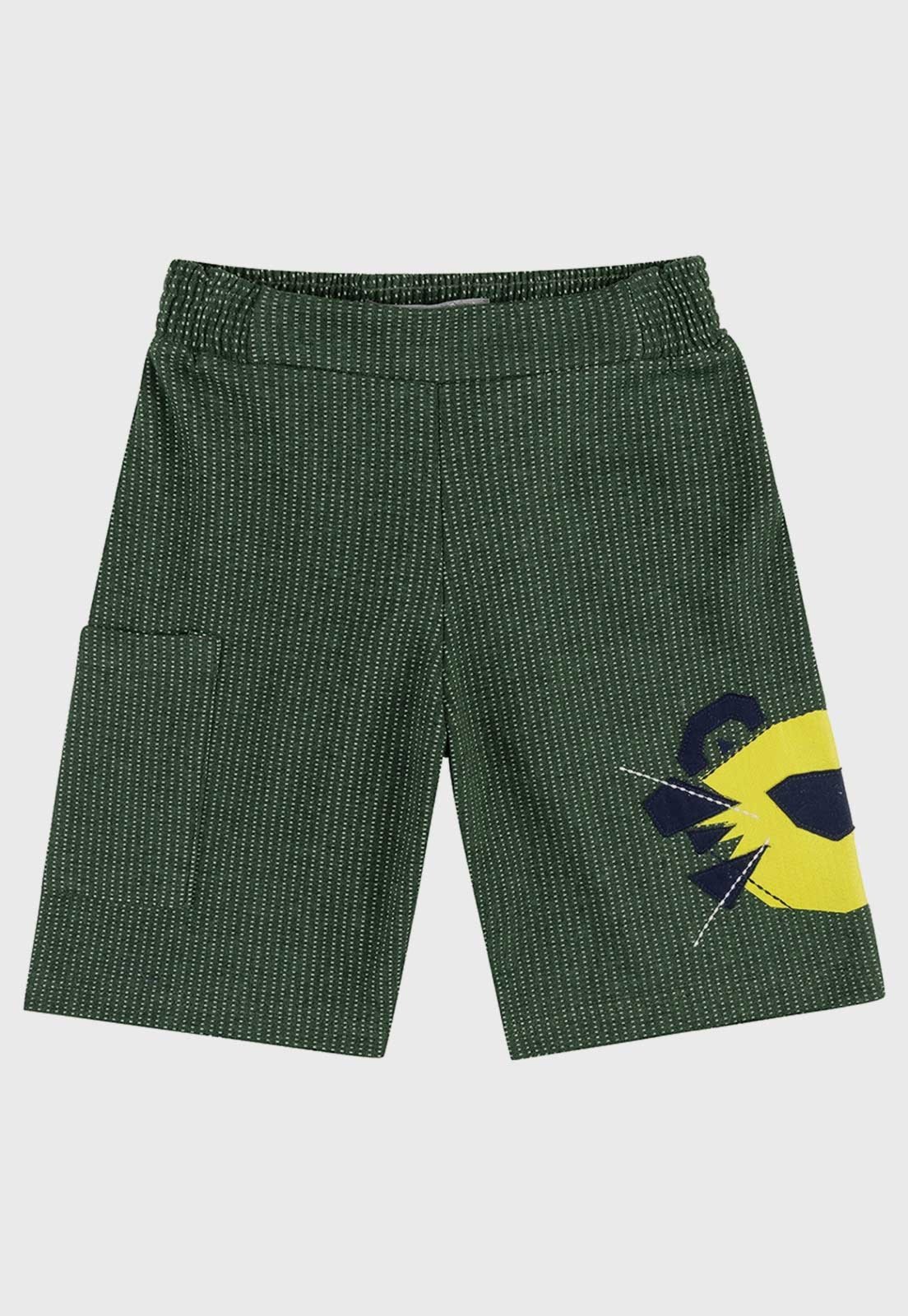 Infantil - Bermuda Tigor T Tigre Estampada Verde