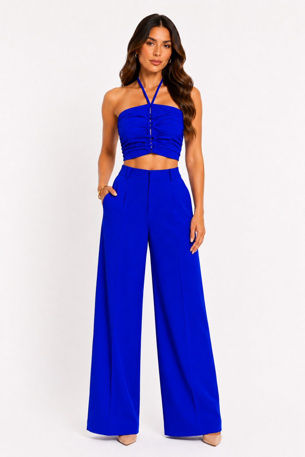 Conjunto Feminino D Bell Outlet Fashion Azul Royal