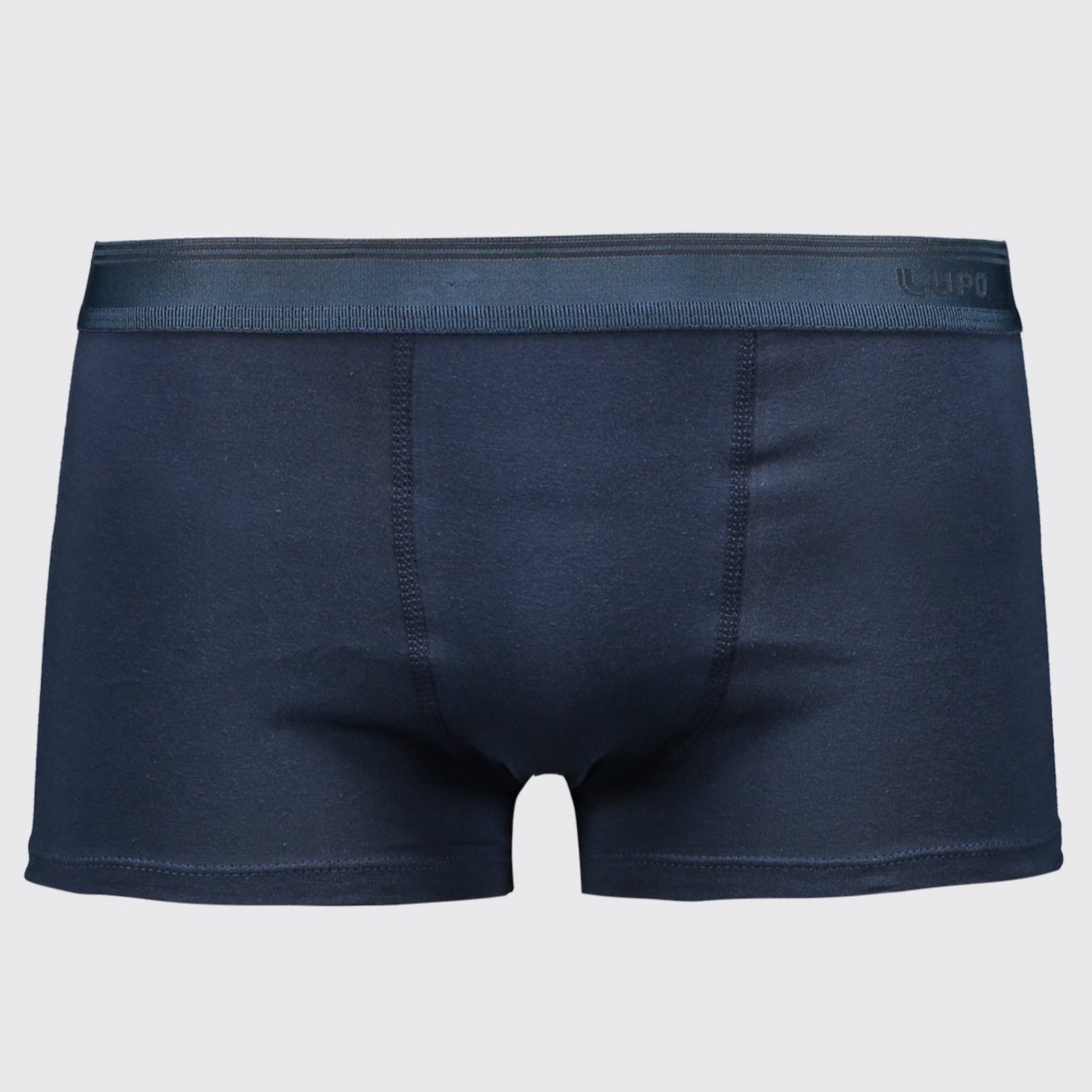 Cueca Sunga Lupo Algodão com Elastano Logo Marinho