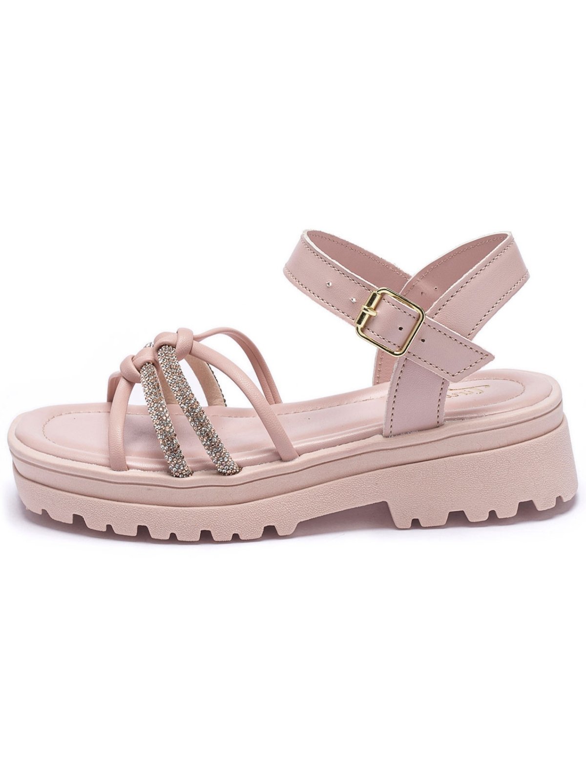 Infantil – Sandália Feminina Tininha Nó com Strass 42-023 Rosê