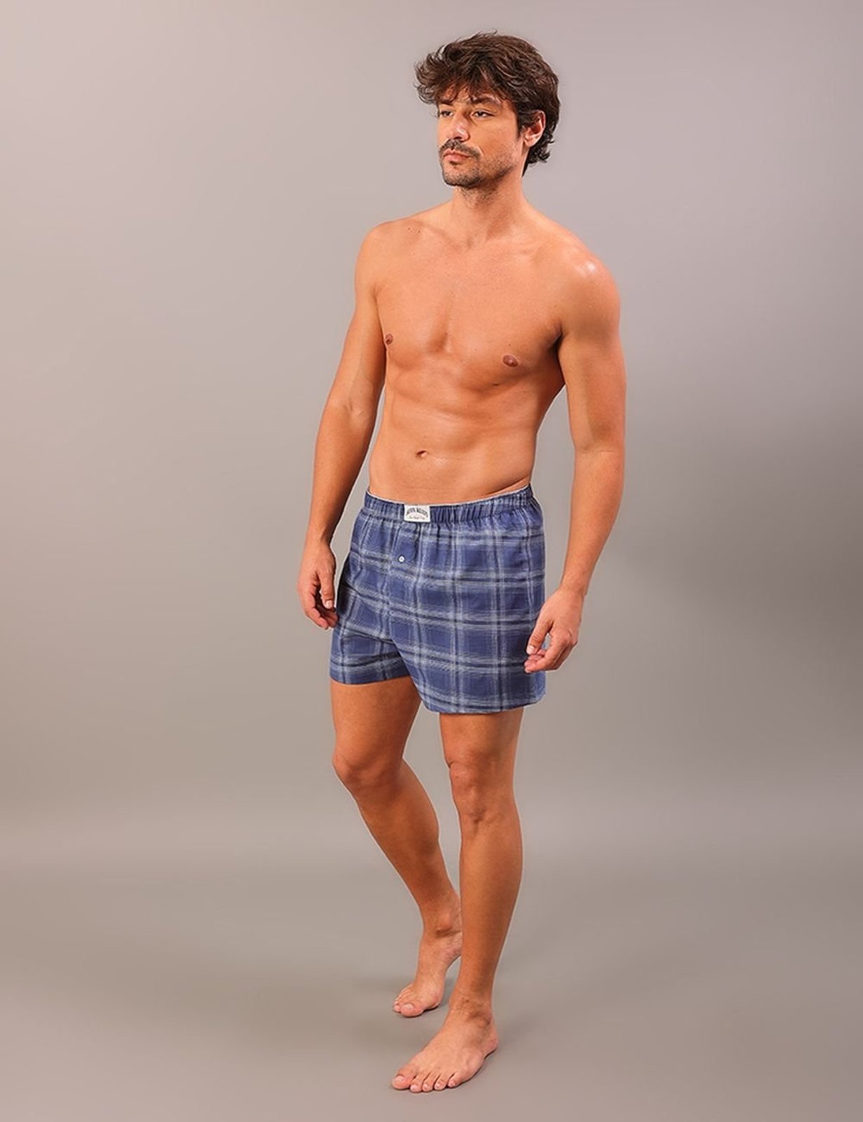 Cueca Samba Canção Tricoline Heritagem c - Azul Médio Calvin Klein Jeans