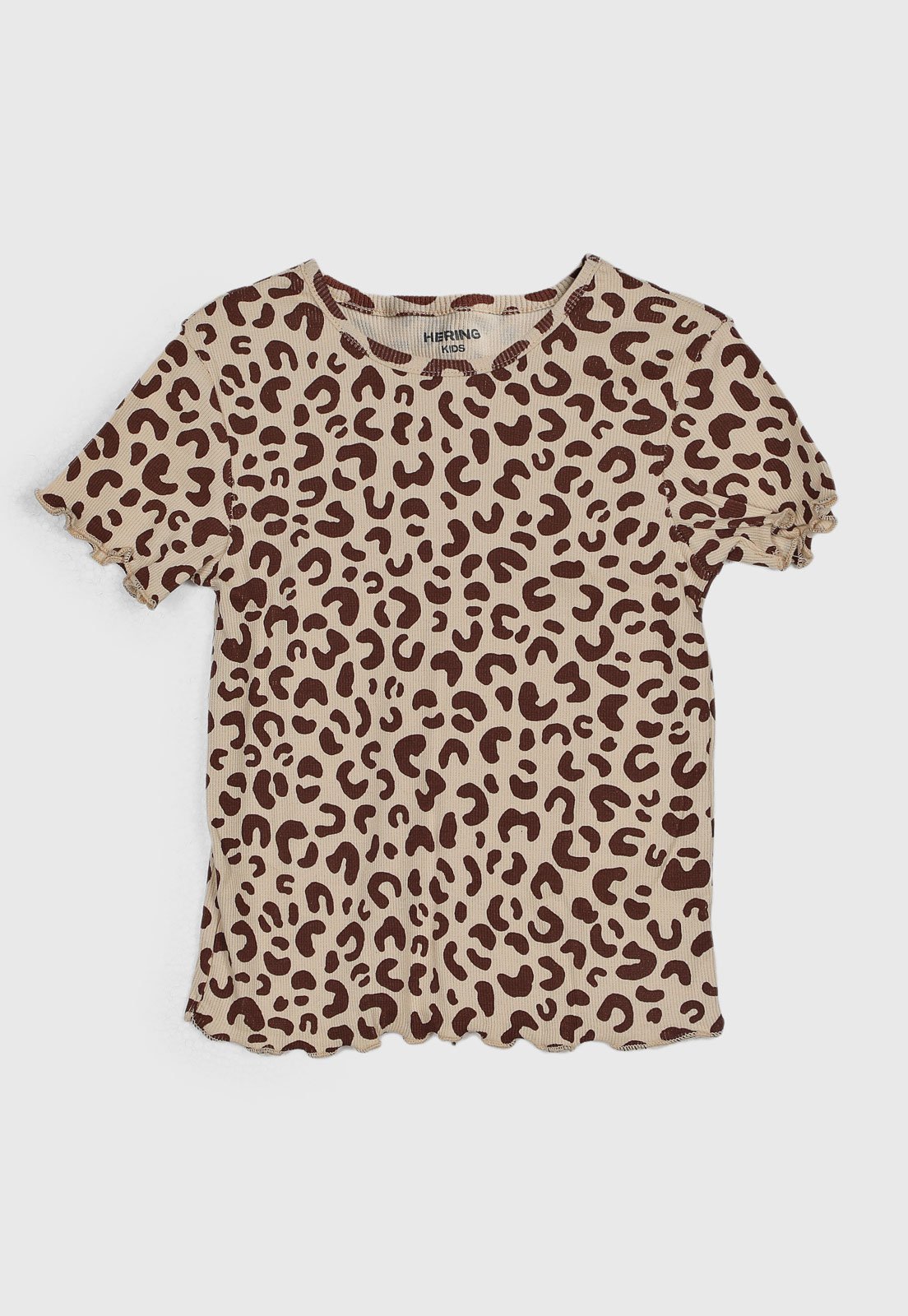 Infantil - Camiseta Manga Curta Hering Animal Print Bege