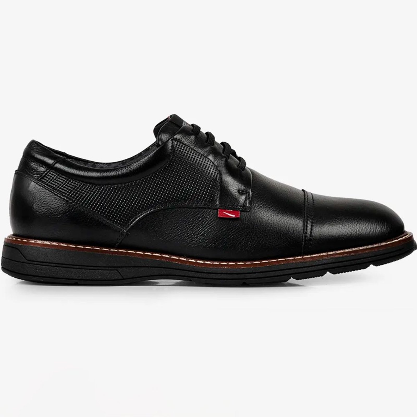 Sapato Couro Ferracini Kingston 6151 675N Preto Masculino