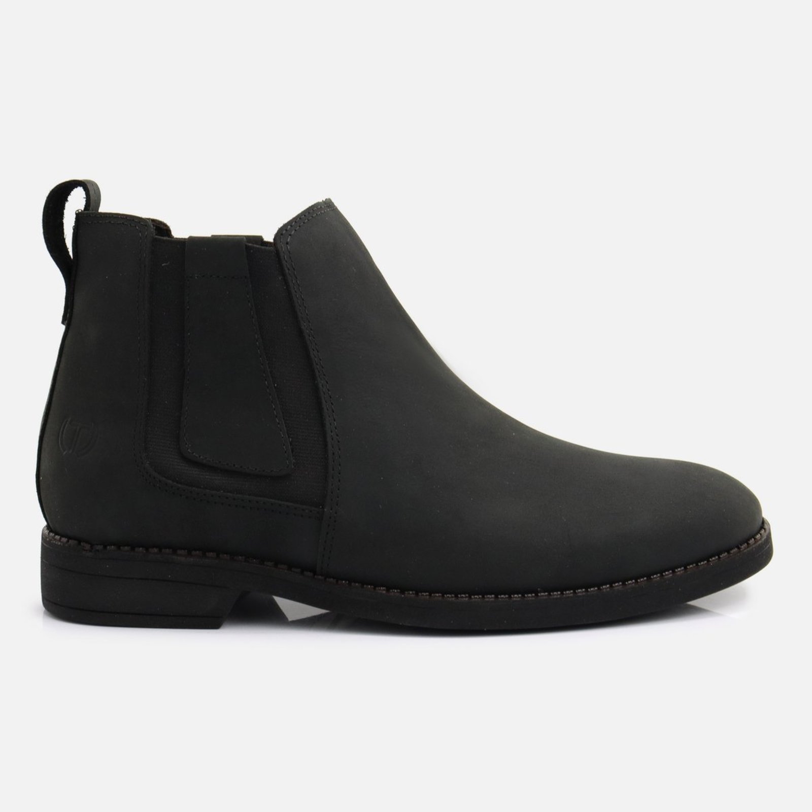 Botina Masculina Couro Legítimo Ultra Resistente Conforto Extremo Solado Antiderrapante Durabilidade Máxima Preto