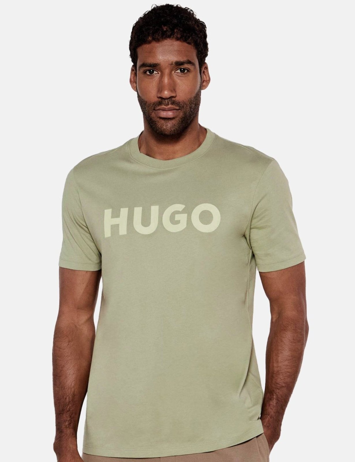 Camiseta Hugo Boss Masculina Regular Dulivio 337 Verde Claro