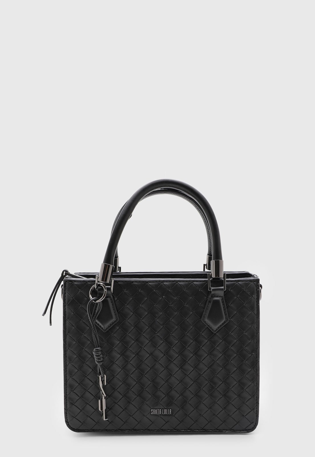Bolsa Feminina Santa Lolla Trançada Preta