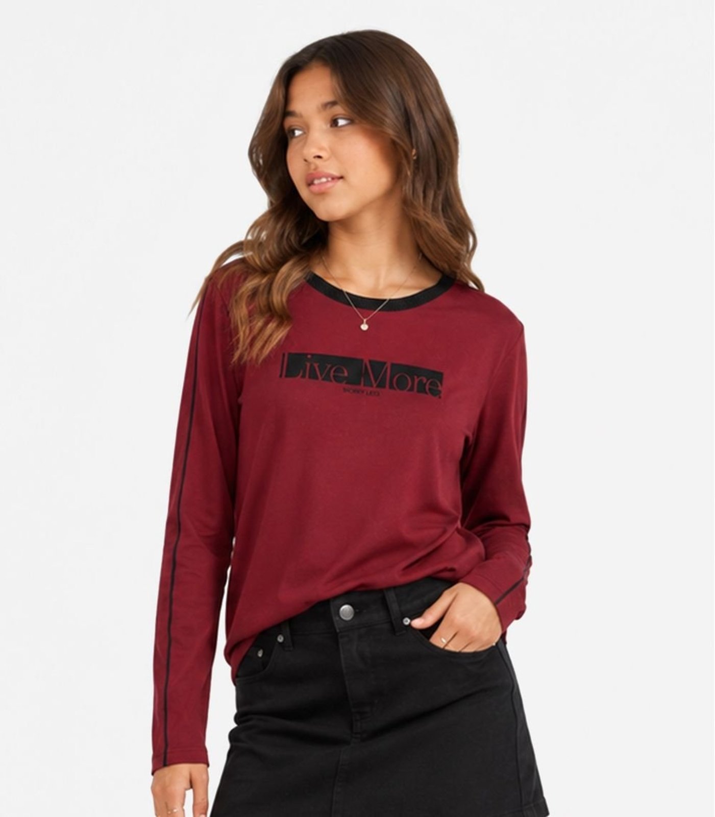 Infantil - Blusa Juvenil Manga Longa Molecotton Estampa Minty Vermelho