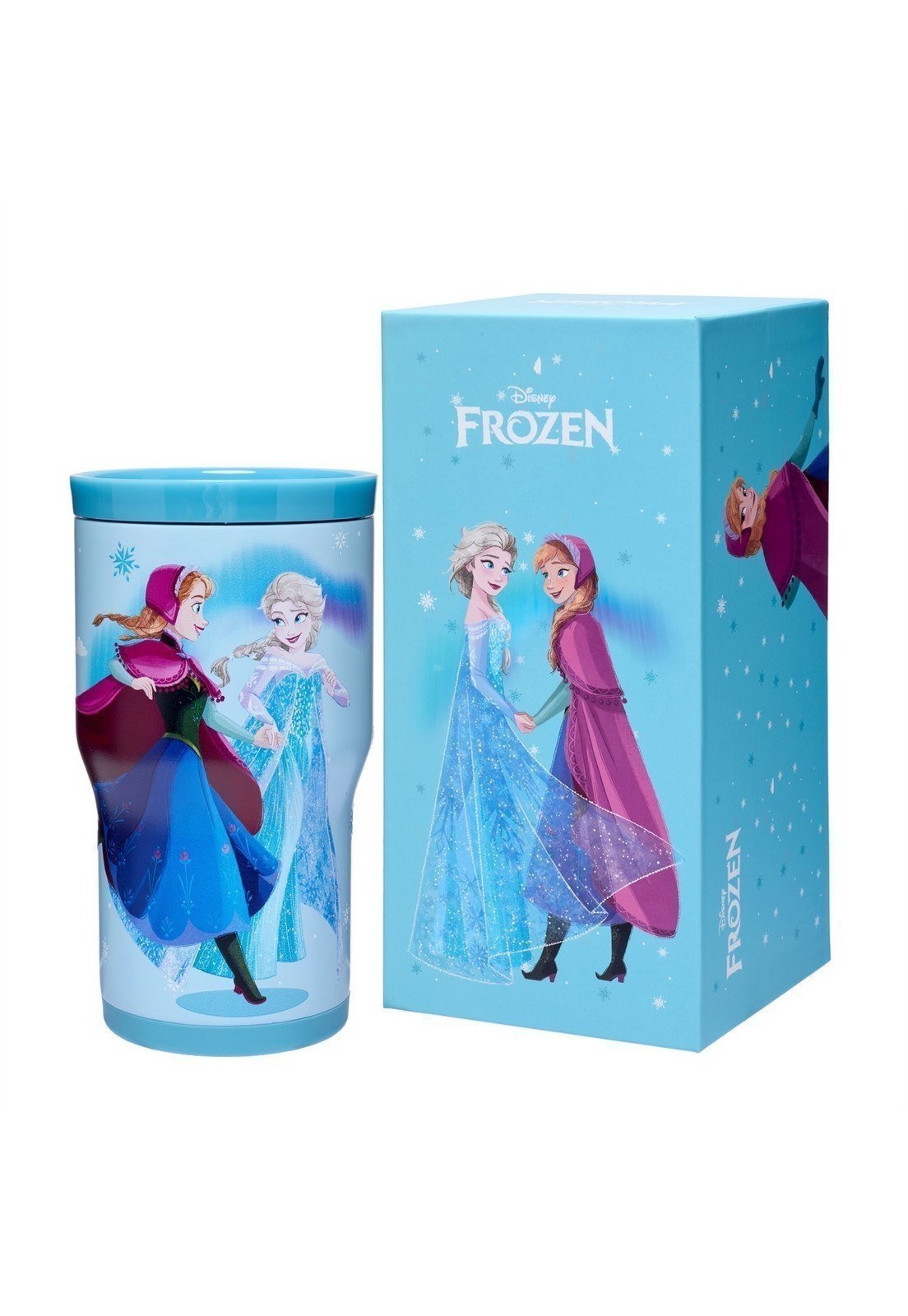 Infantil - Copo Térmico Frozen 532ML Inox Resistente com Canudo - Bebidas Quentes ou Frias Original Disney