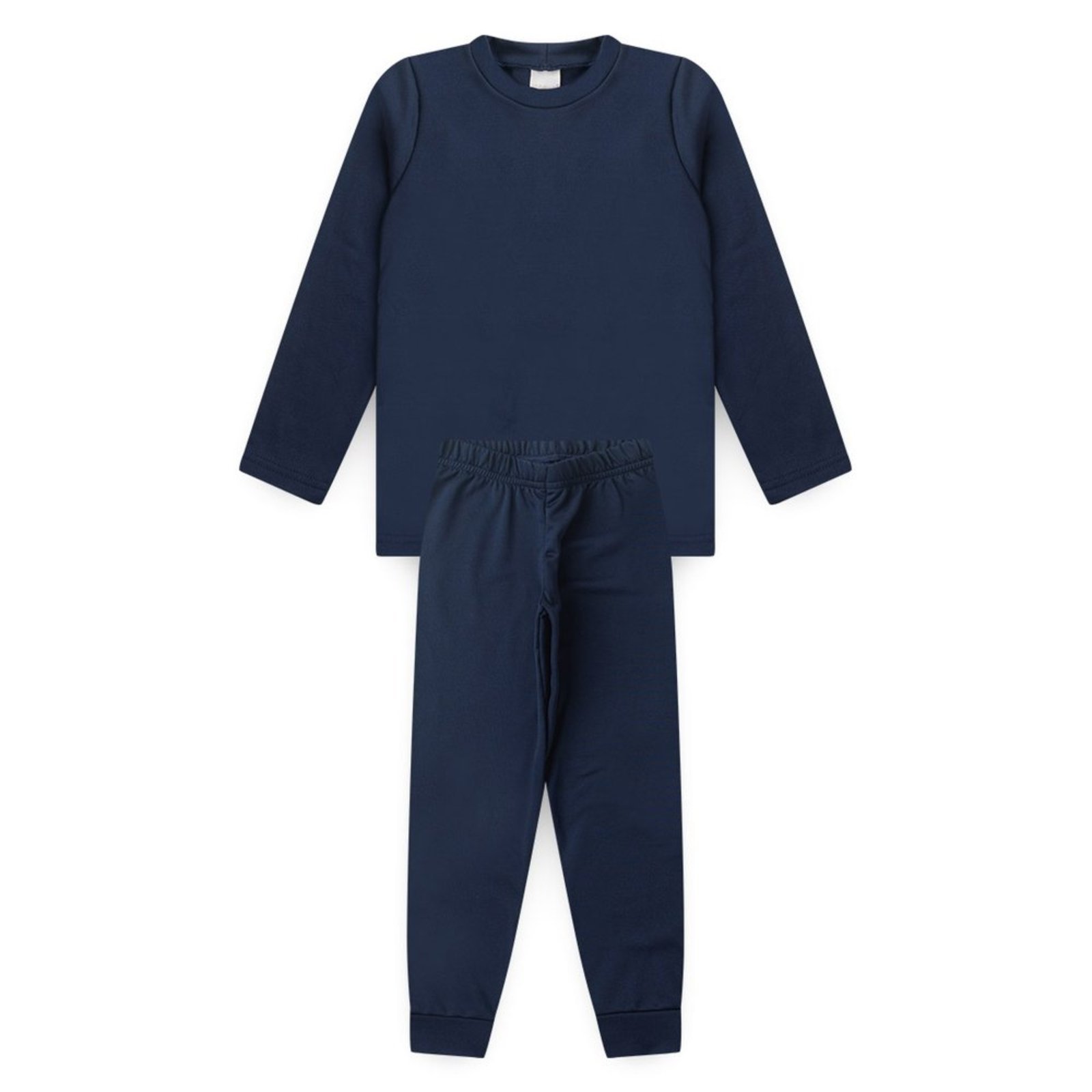 Vista 3 Infantil - Conjunto Inverno Unissex Marinho Blusa e Calça em Tecido Térmico Molekada azul Molekada azul