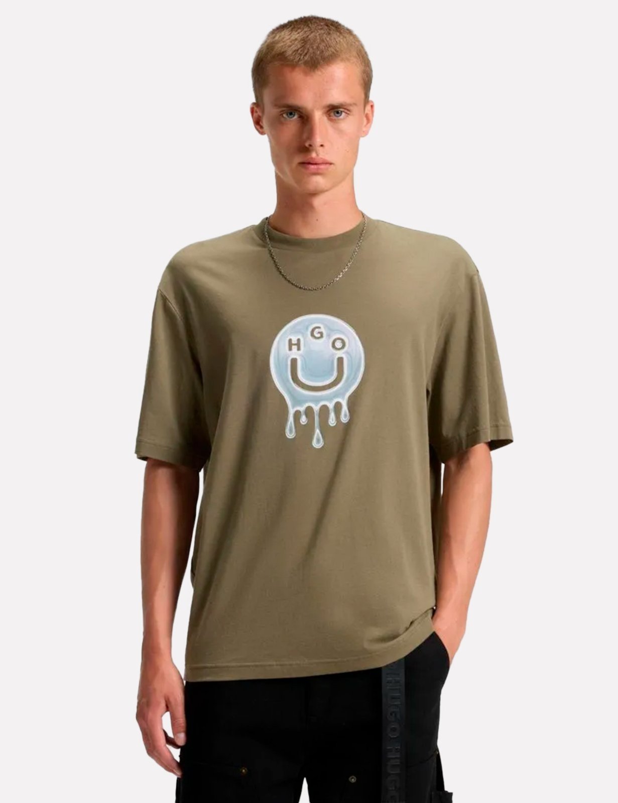Camiseta Hugo Boss Masculina Regular Nedirix Verde Sálvia