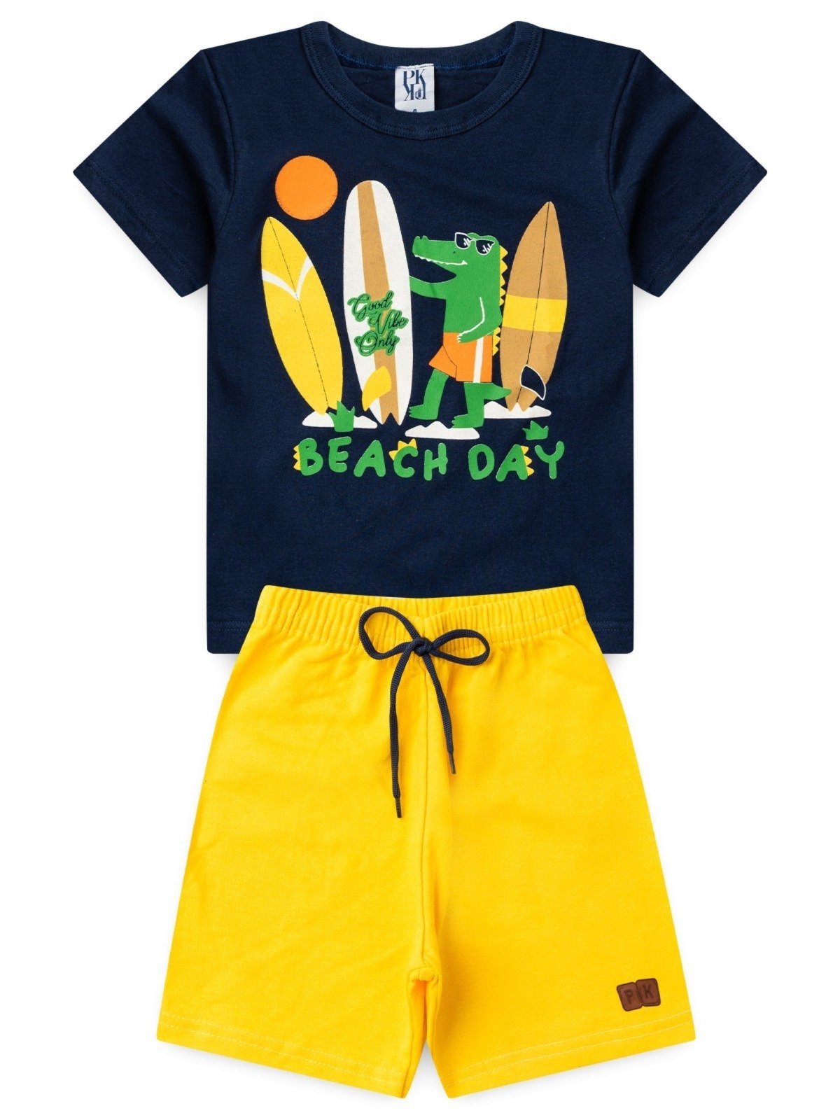 Vista 2 Infantil - Conjunto Platinum Jacaré Praiano PLATINUM KIDS azul marinho PLATINUM KIDS azul marinho