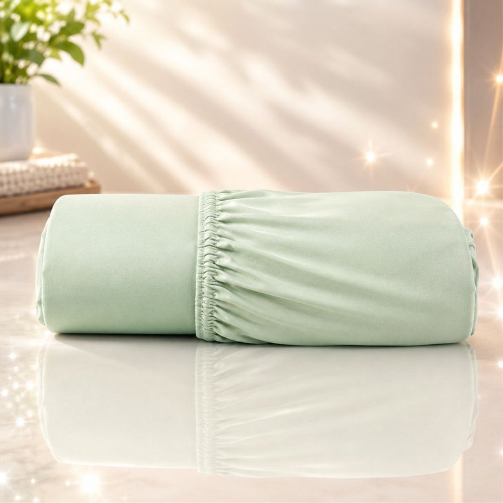 Lençol Malha Grossa Fio Penteado 100% Algodão Solteiro com Elástico - Verde