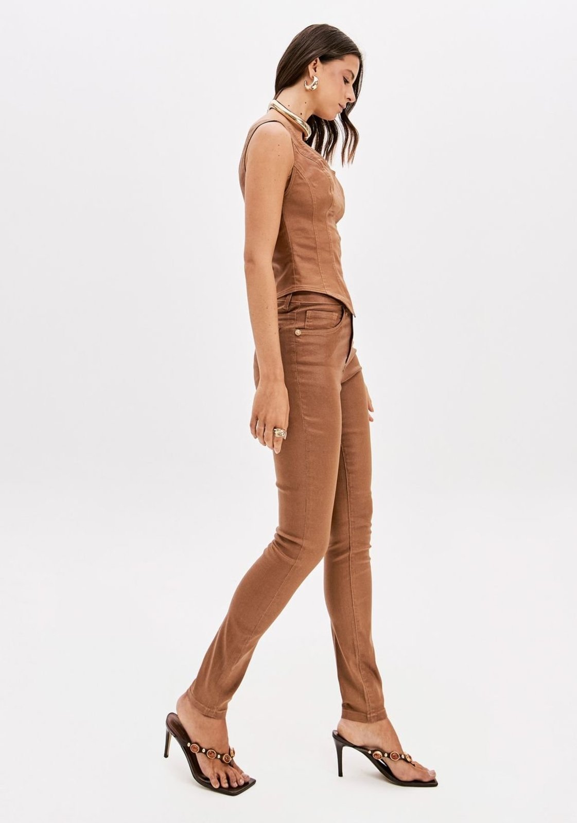 Calça Sarja Héstia Skinny Resinada Lança Perfume