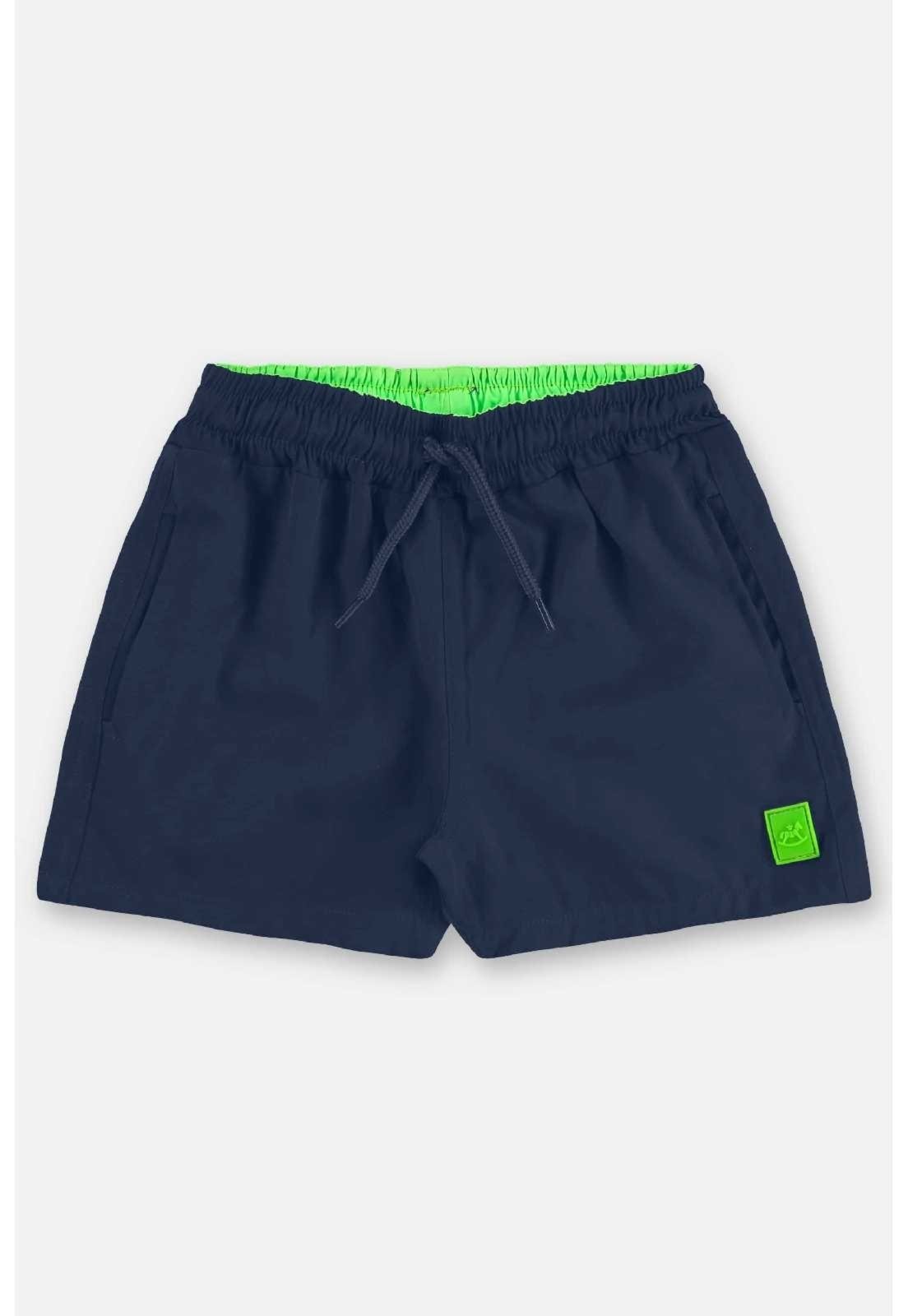 Infantil - Short em Microfibra Menino Up Baby Azul Marinho