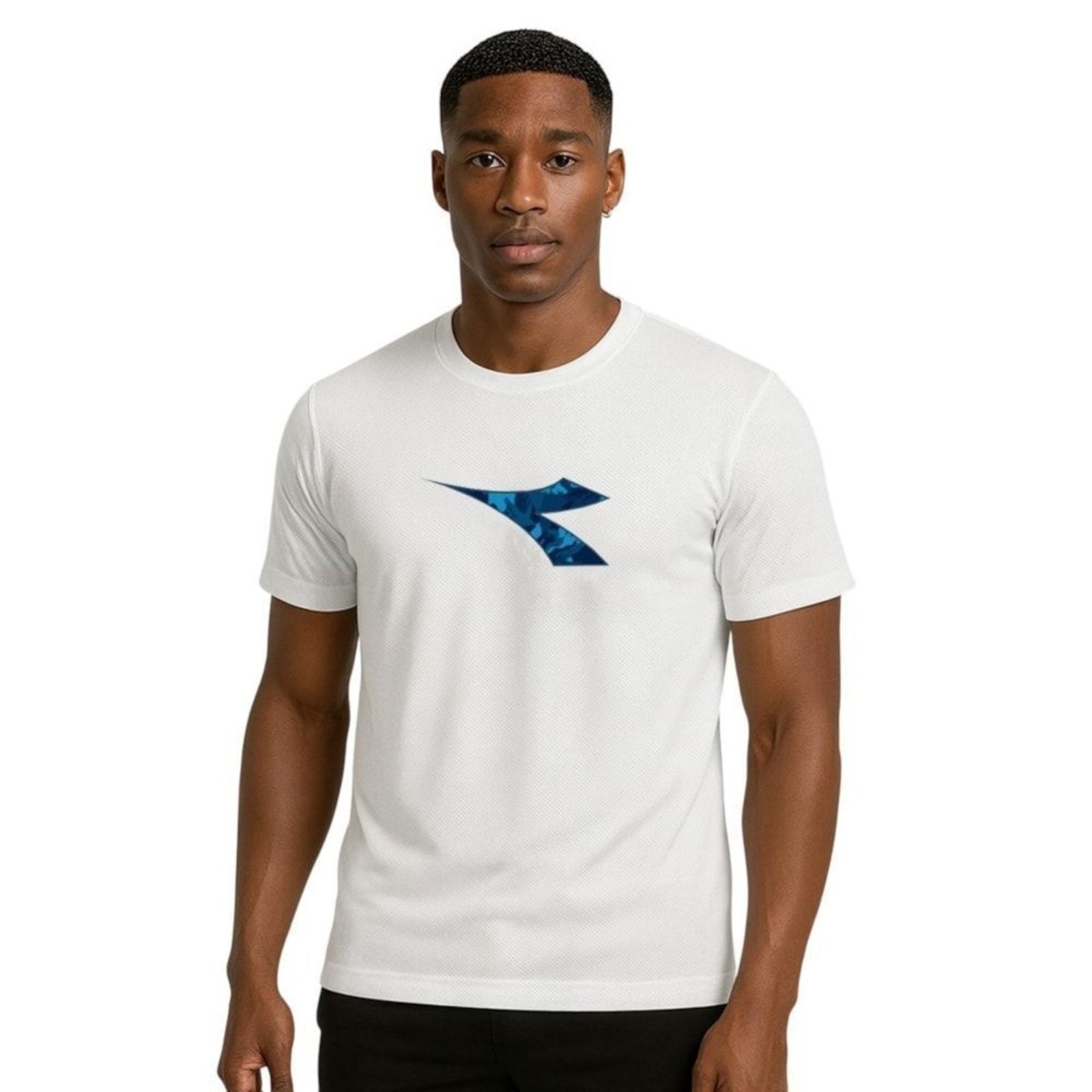 Camiseta Diadora Big Logo Camo Masculina - Branco - diadora