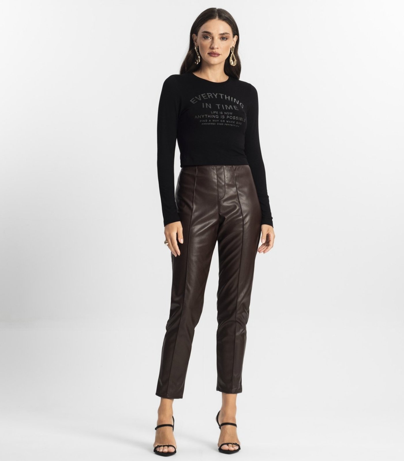 Blusa Feminino Manga Longa Endless Preto