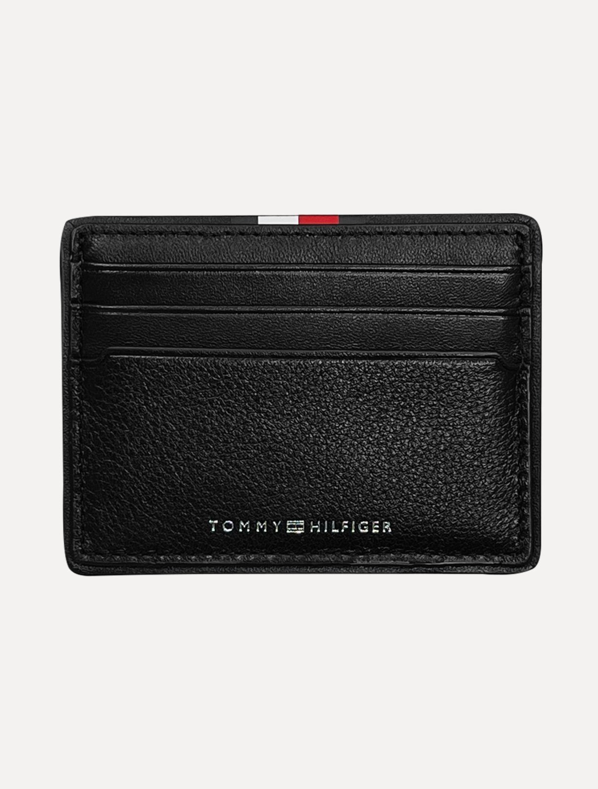 Carteira Tommy Hilfiger Porta Cartão Couro CC Holder Preta