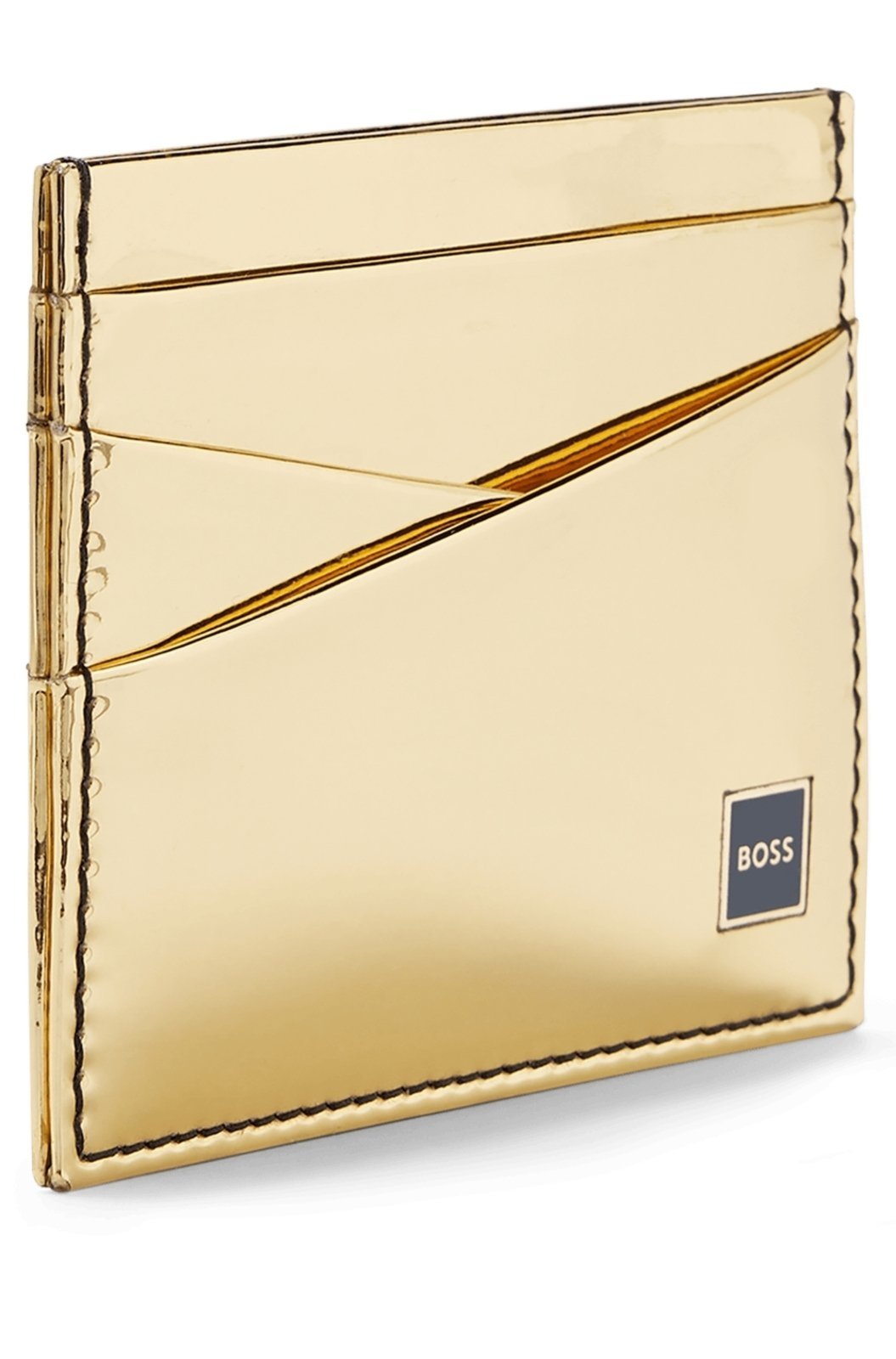 Vista 3 Porta-Cartões De Efeito Metálico Com Detalhe Do Logotipo Boss dourado Boss dourado