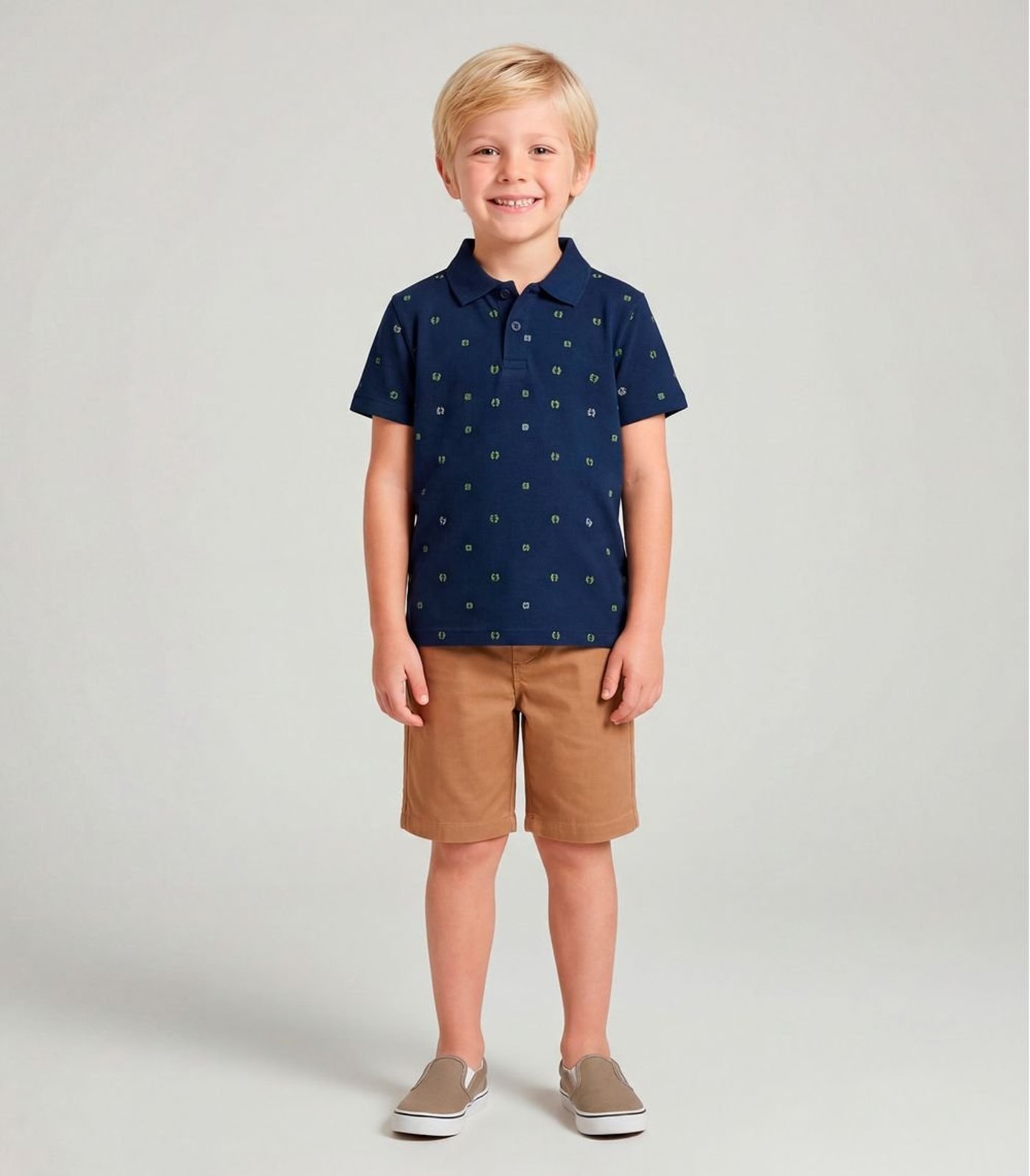Infantil – Conjunto Polo Com Bermuda Trick Nick Azul