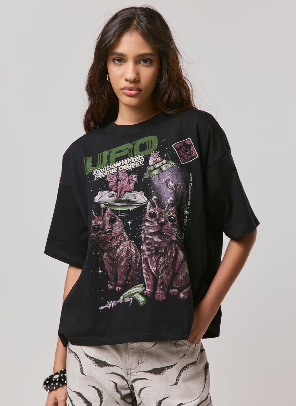 Camiseta Regular Ampla Estampada