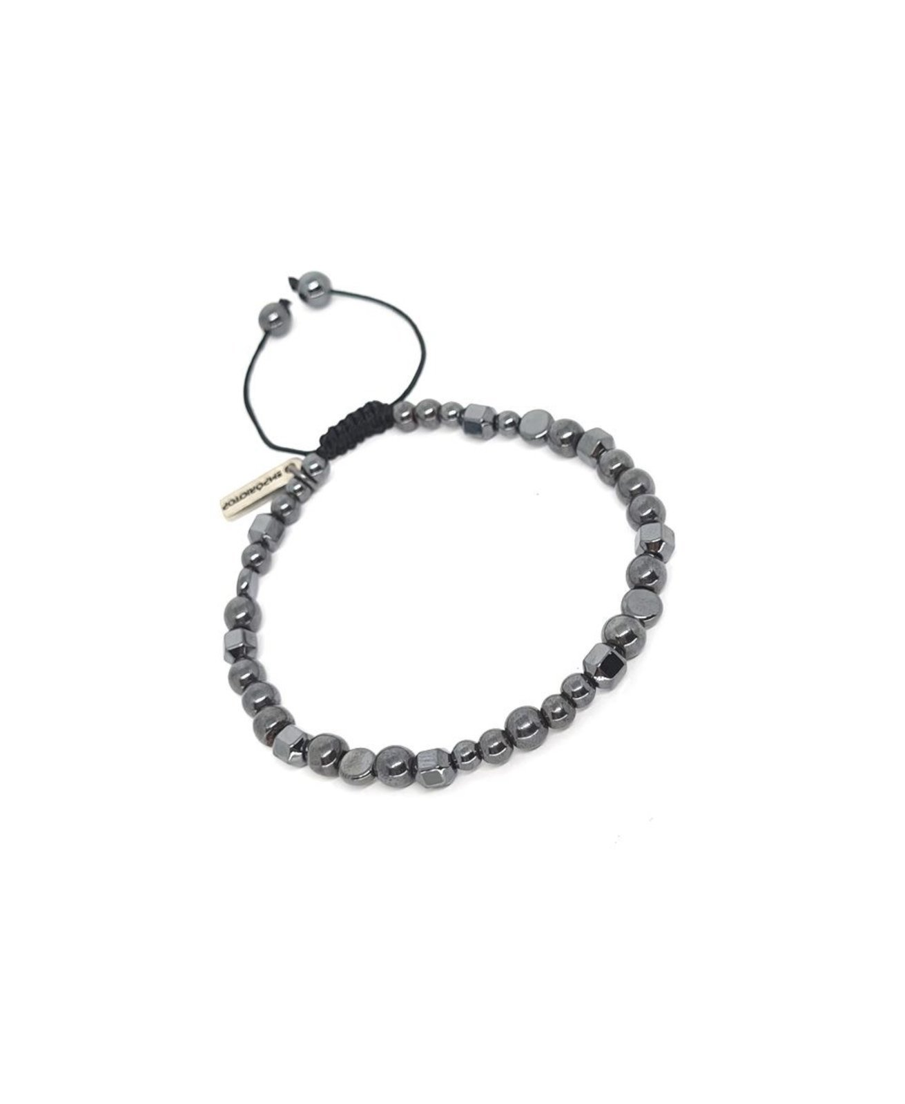Pulseira Emporiotop de Pedras Circle Hematita Grafite