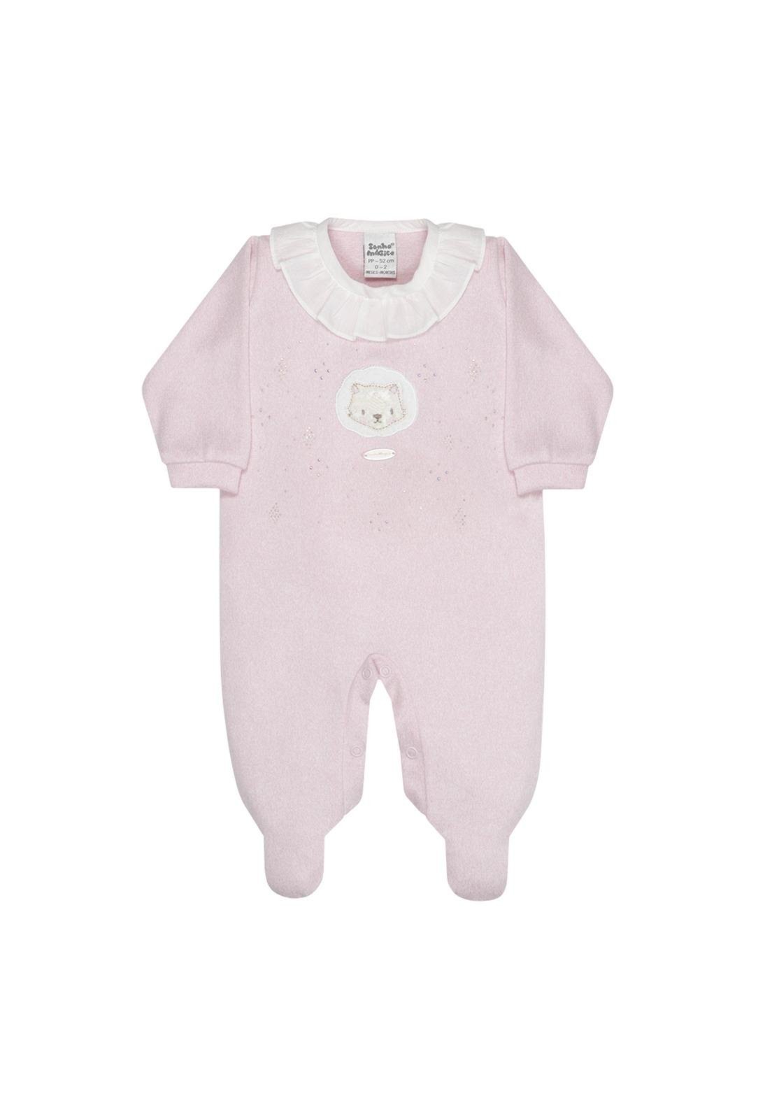 Infantil - Macacão Rosa Menina Sonho Mágico P Rosa