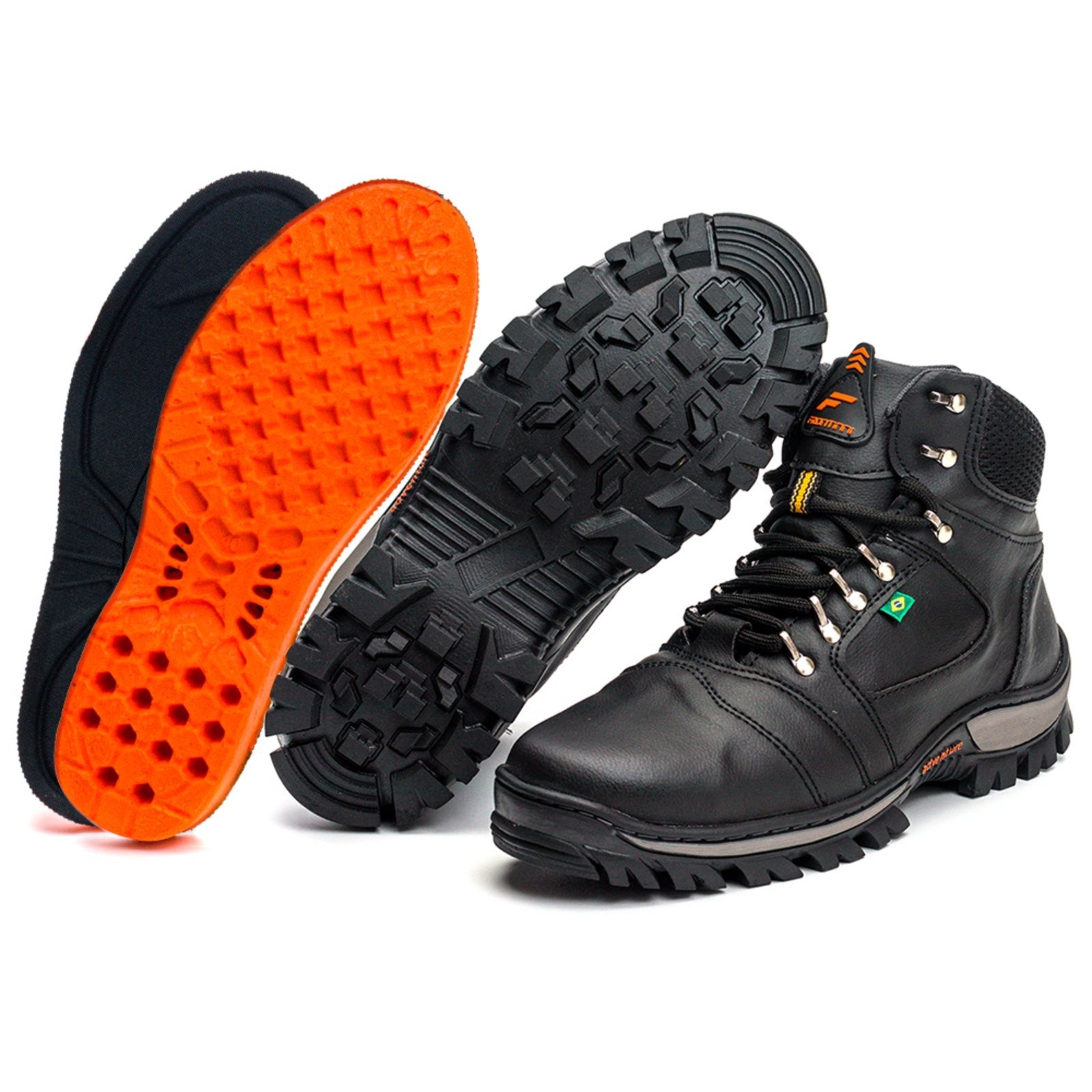Bota Coturno Masculino Confortável Para Trabalho e Trilhas Preto