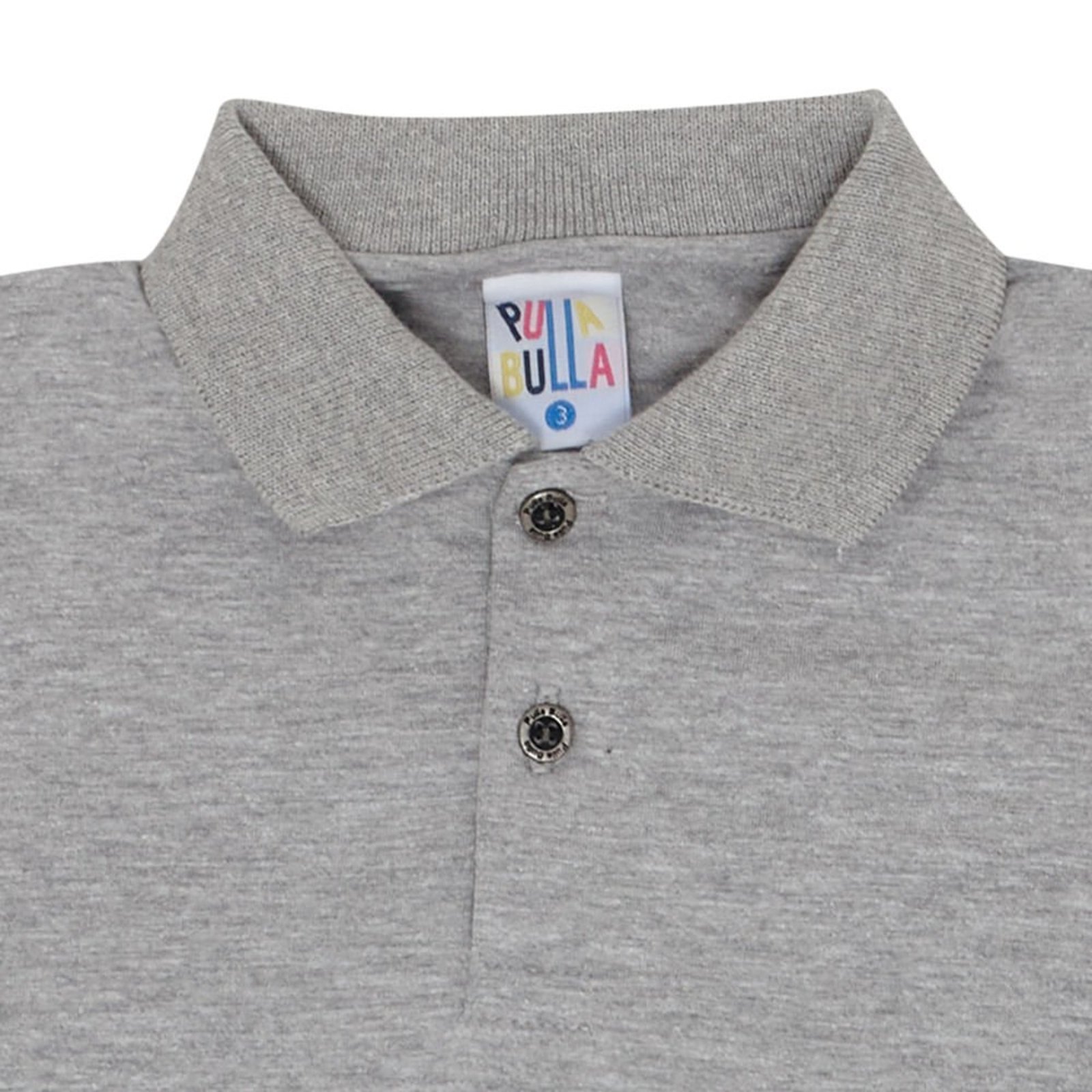 Infantil - Polo Menino - Mescla Cinza - 47257-567