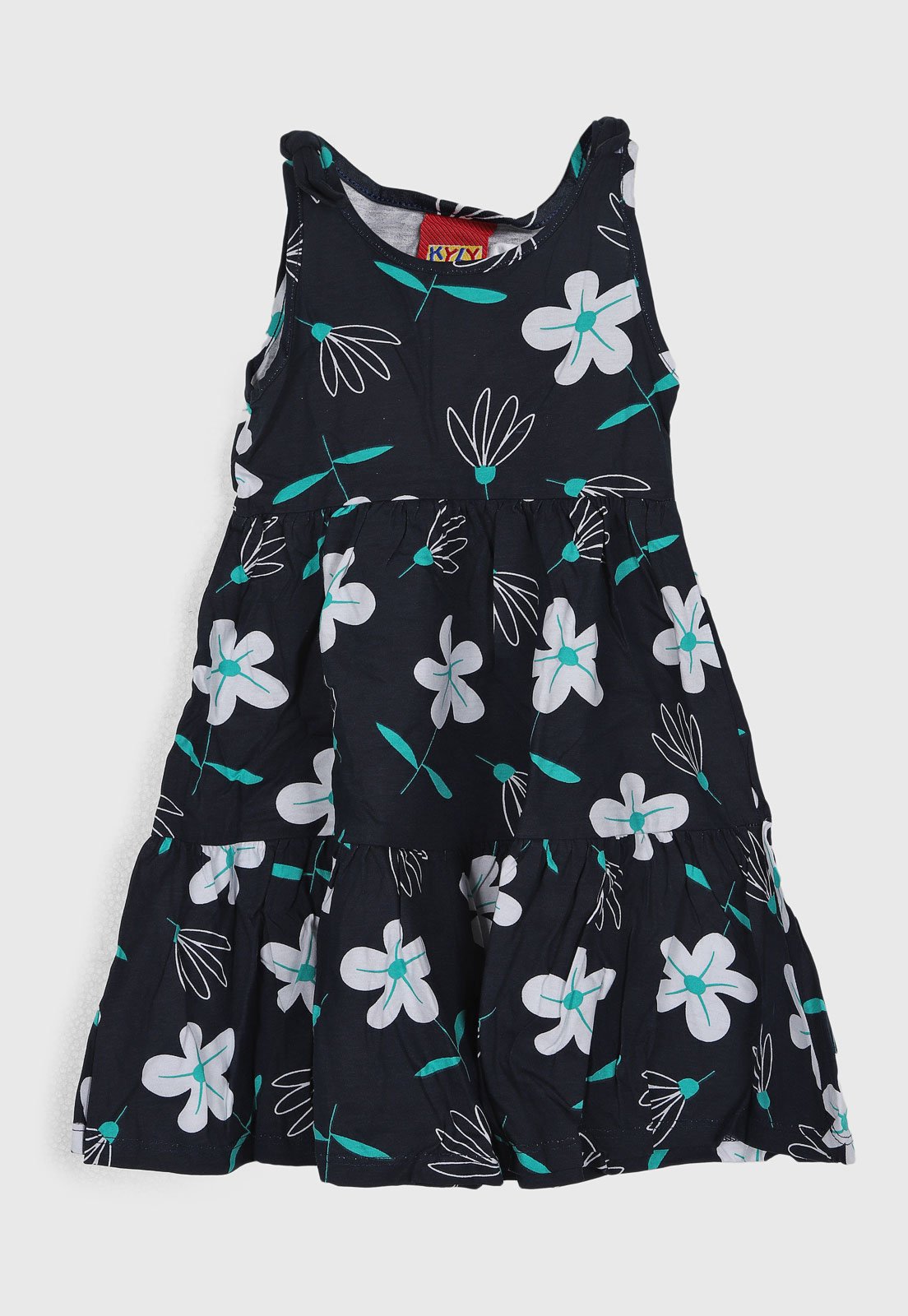 Infantil - Vestido Kyly Estampa Floral Azul-Marinho