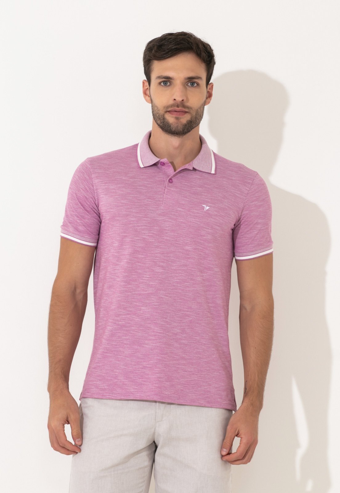 Polo Piquet Traymon Slim Rosa