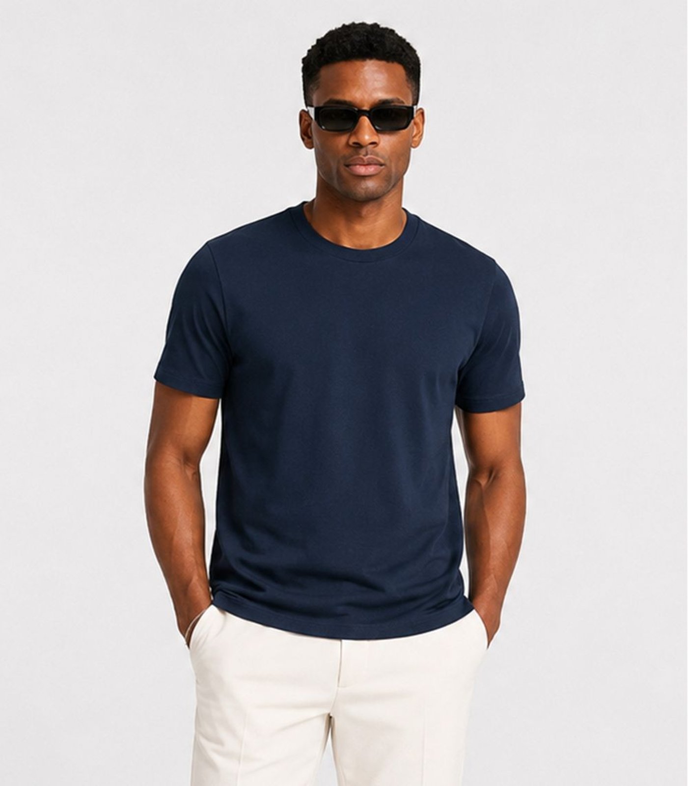 Camiseta Masculina Básica Manga Curta Select Azul