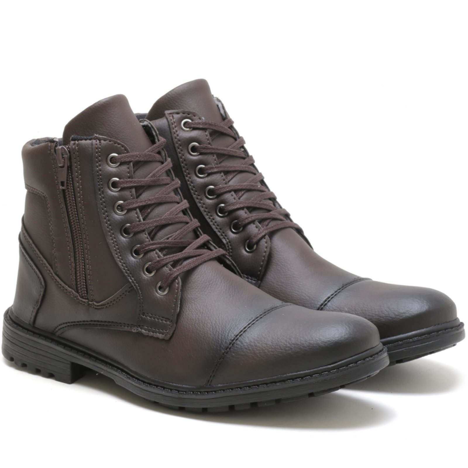 Bota Coturno Masculino Nine4 Dia a Dia Estiloso Cano Médio Café