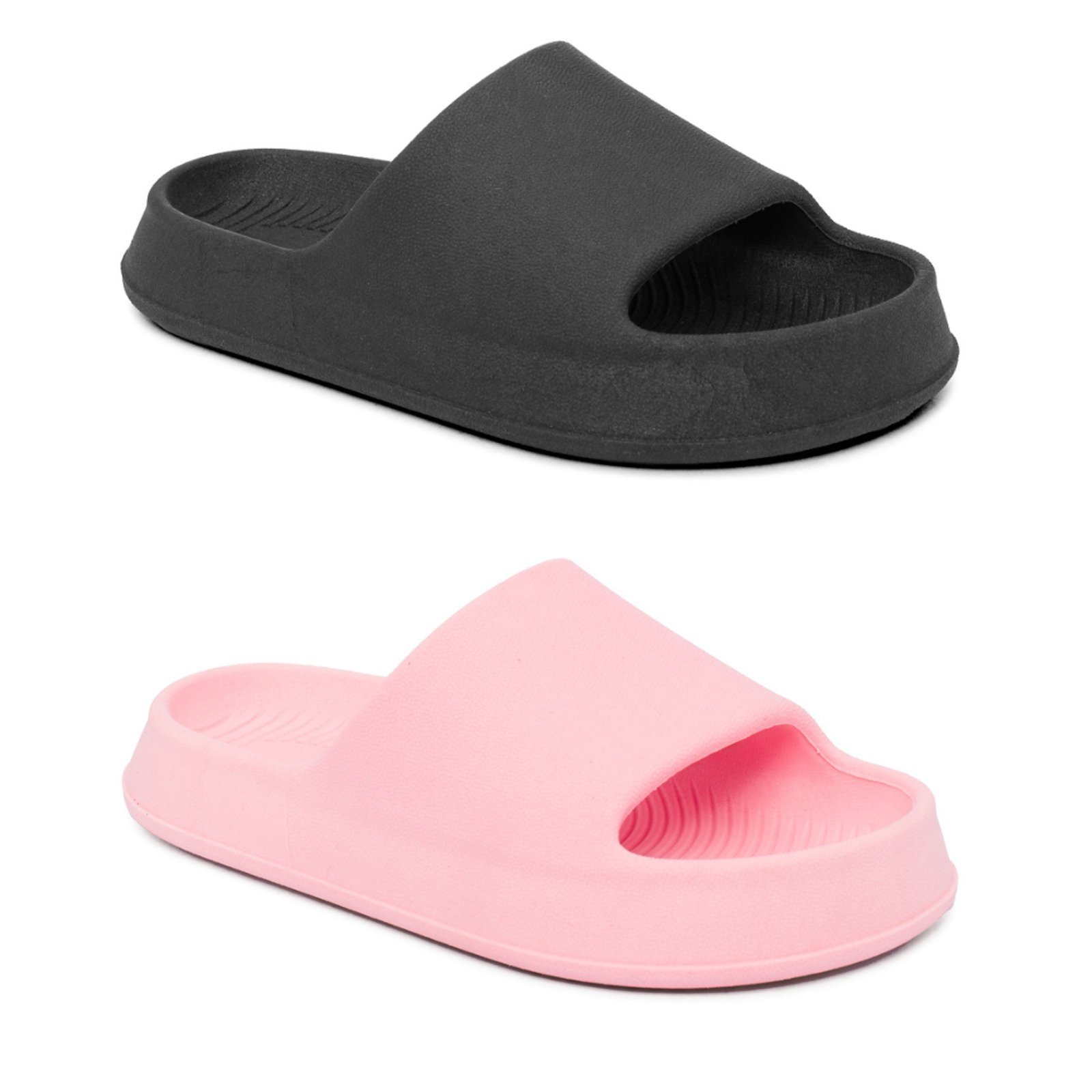 Vista 2 Infantil - Kit 2 Pares de Chinelo Nuvem Para Menina Confortável e Leve Funfy rosa Funfy rosa