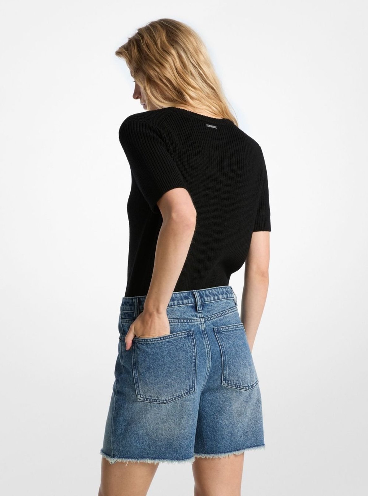 Vista 3 Shorts Boyfriend Jeans Mr59066fau987 Michael Kors azul Michael Kors azul