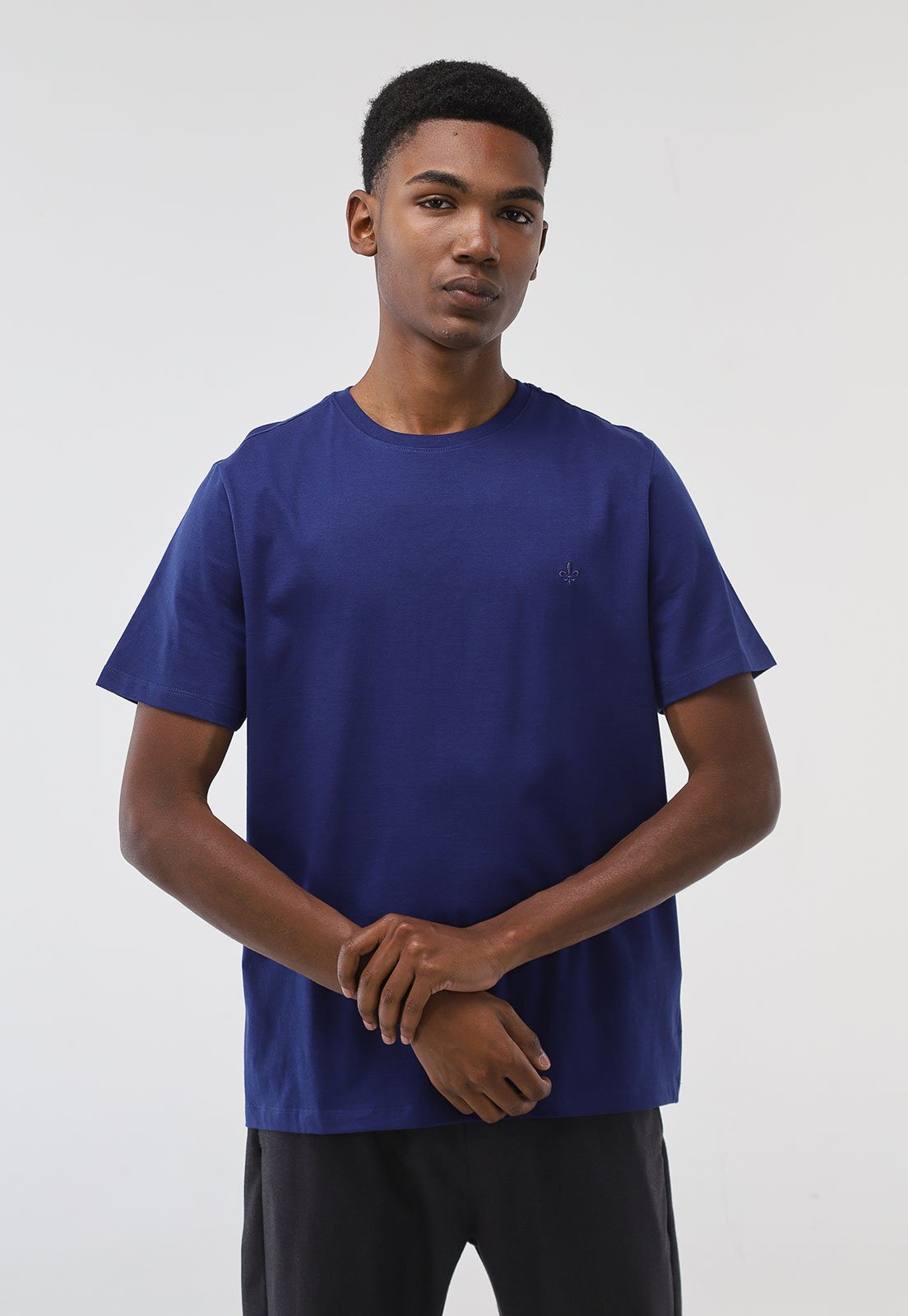 Camiseta Dudalina Reta Logo Azul