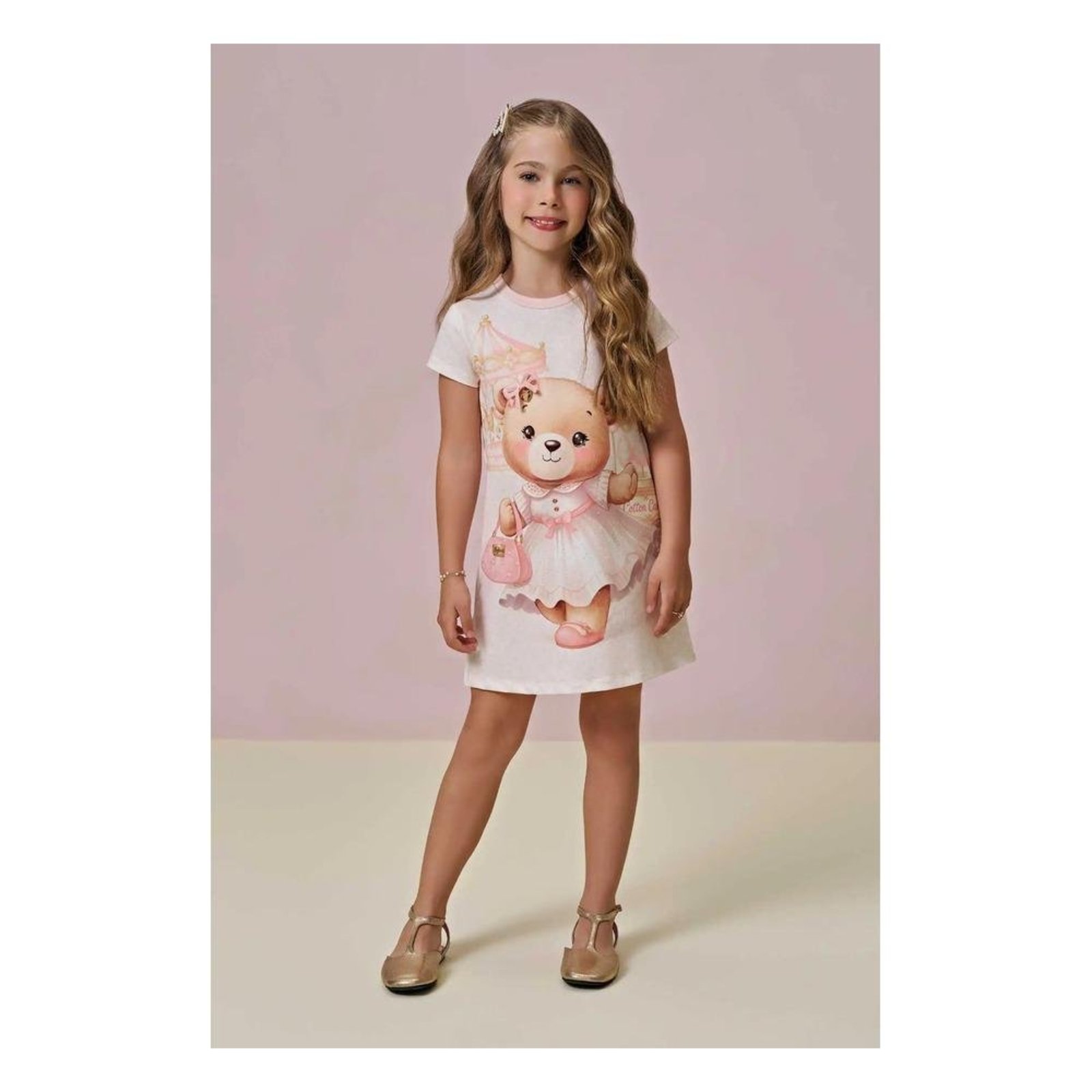 Infantil - Vestido Menina Estampado Infanti 2 Unico
