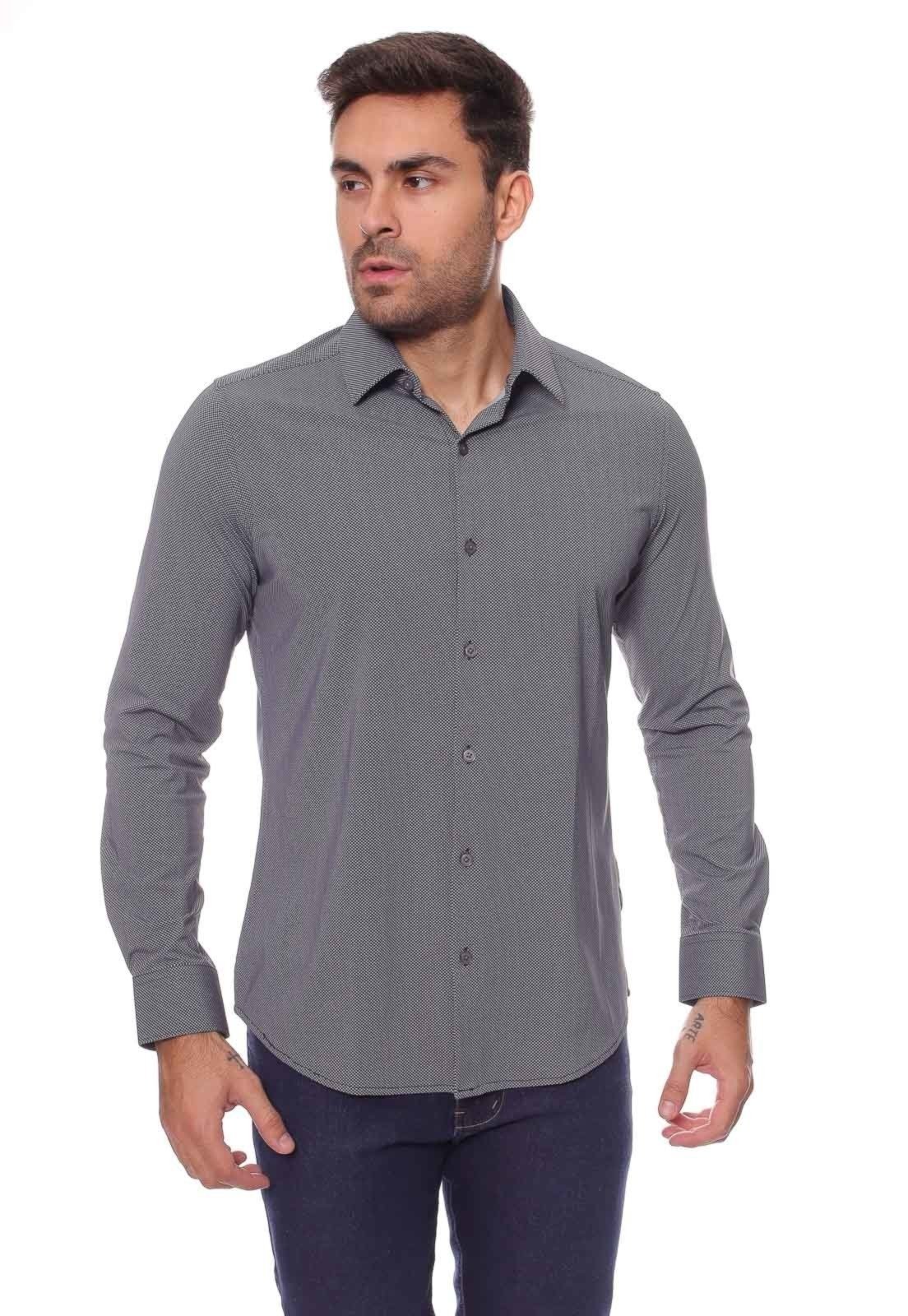 Camisa Masculina Manga Casual Longa Crocker